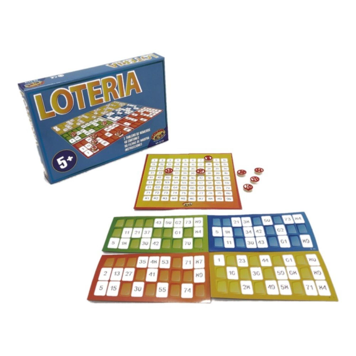 JUEGO DE MESA LO TE RÍA 48 CARTONES FICHAS DE MADERA - TOYNG - PERÚ - 2