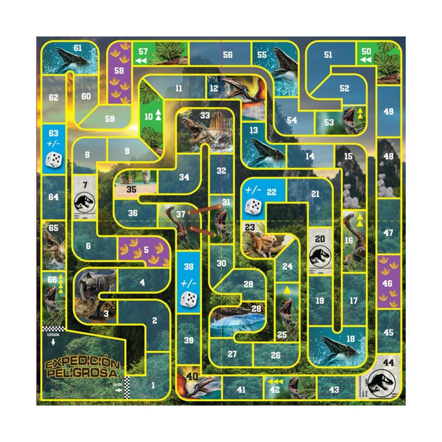 JUEGO DE MESA - EXPEDICIÓN PELIGROSA - JURASSIC - PERÚ - 2