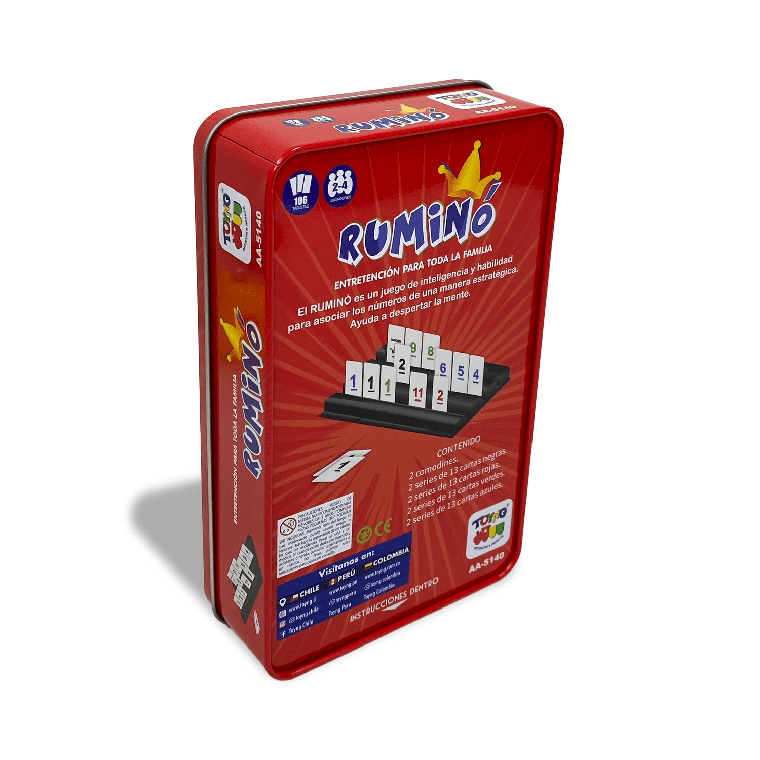 JUEGO DE MESA RUMINO CAJA METALICA - TOYNG - PERÚ - 3