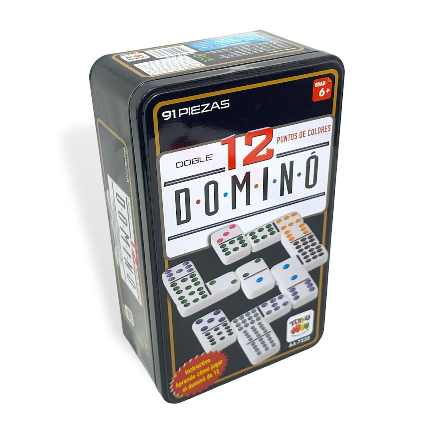 JUEGO DE MESA DOMINÓ 12 CAJA METÁLICA - TOYNG - PERÚ - 3