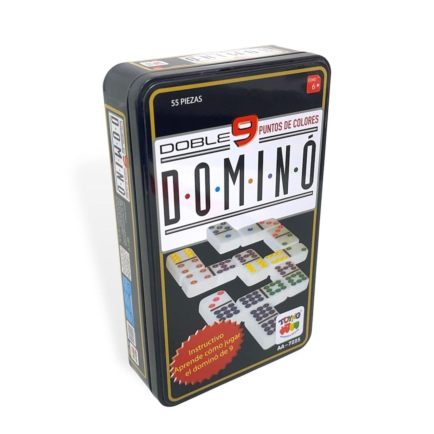 JUEGO DE MESA DOMINÓ 9 CAJA METÁLICA - TOYNG - PERÚ - 2