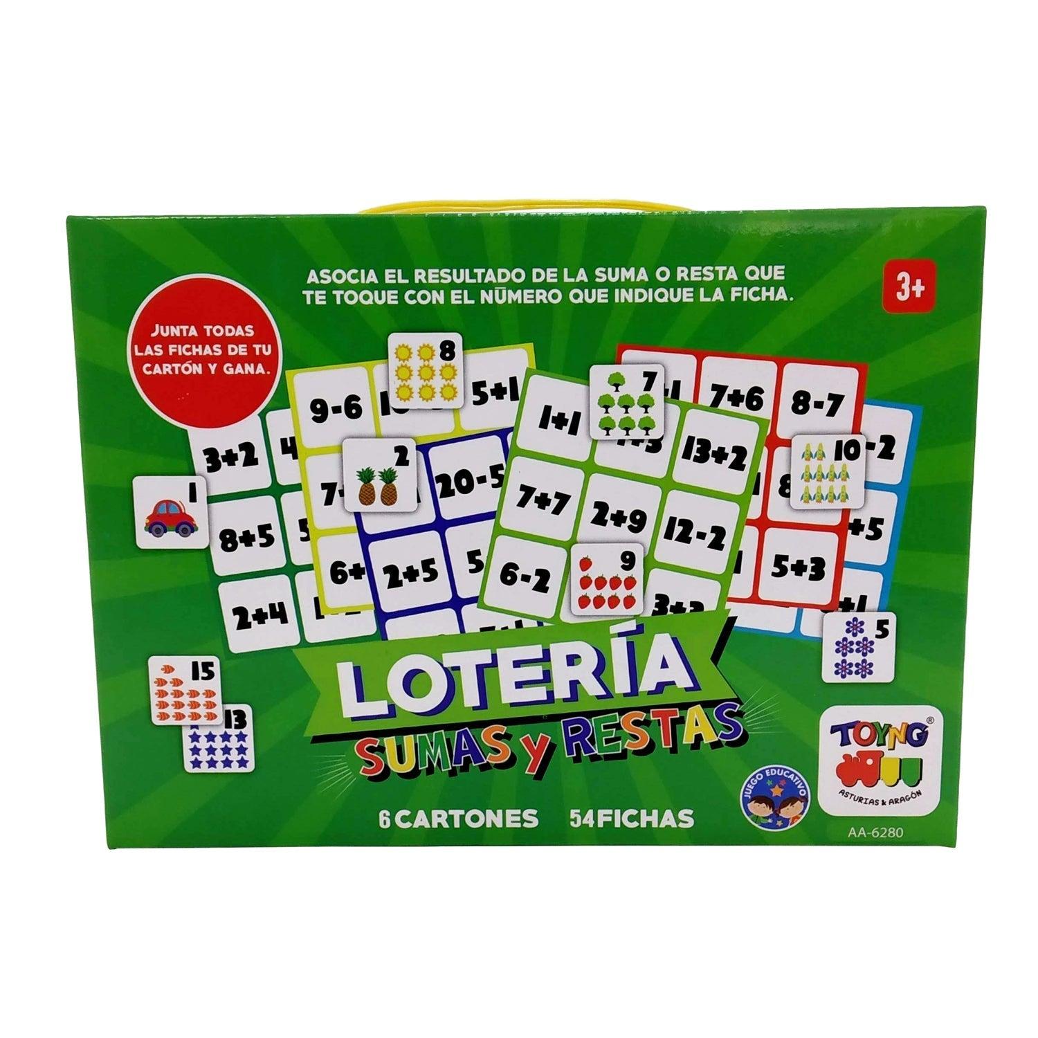 JUEGO DE MESA - LOTERIA SUMAS Y RESTAS - TOYNG - PERÚ - 2