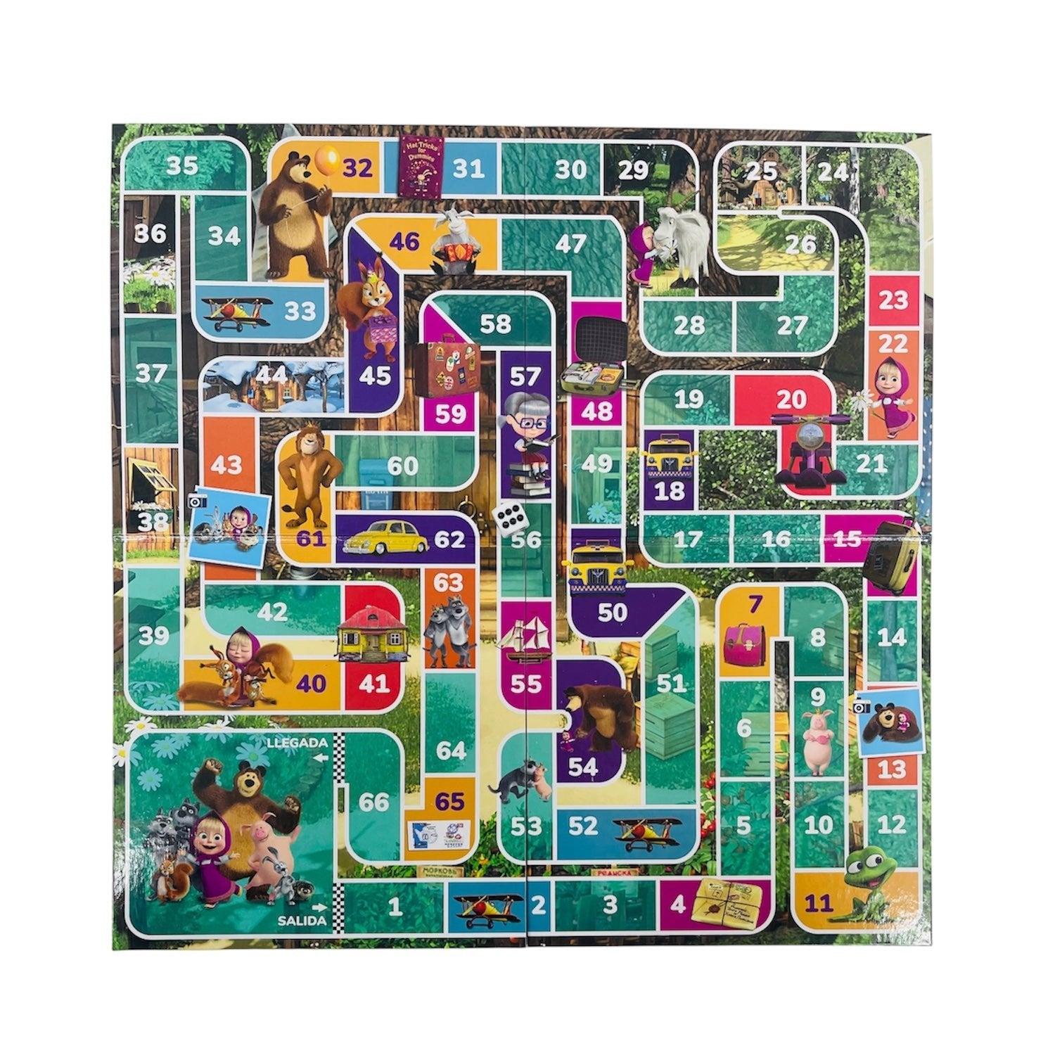 JUEGO DE MESA PASEO POR EL BOSQUE - MASHA Y EL OSO - PERÚ - 1