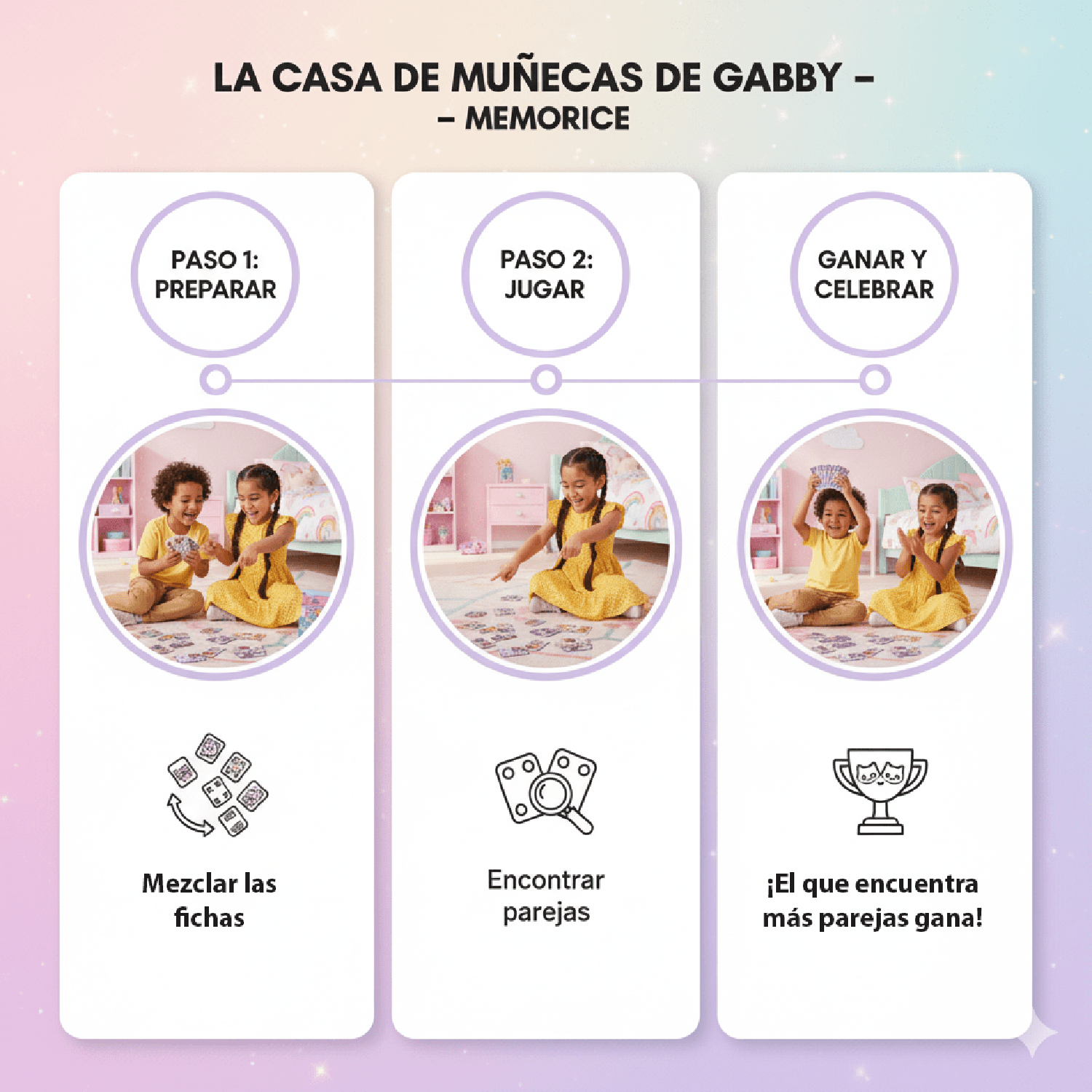 JUEGO EDUCATIVO DE MEMORIA - MEMORICE 60 PIEZAS - GABBY - PERÚ - 8
