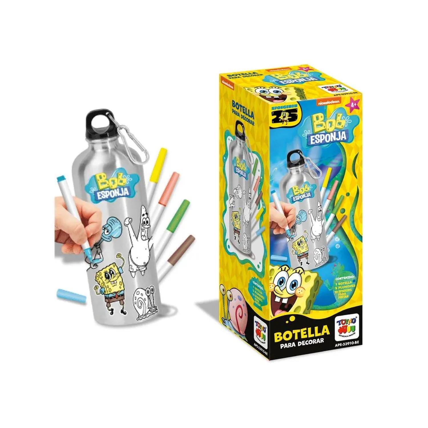 JUEGO EDUCATIVO - JBOTELLA PARA PINTAR - BOB ESPONJA - PERÚ - 1
