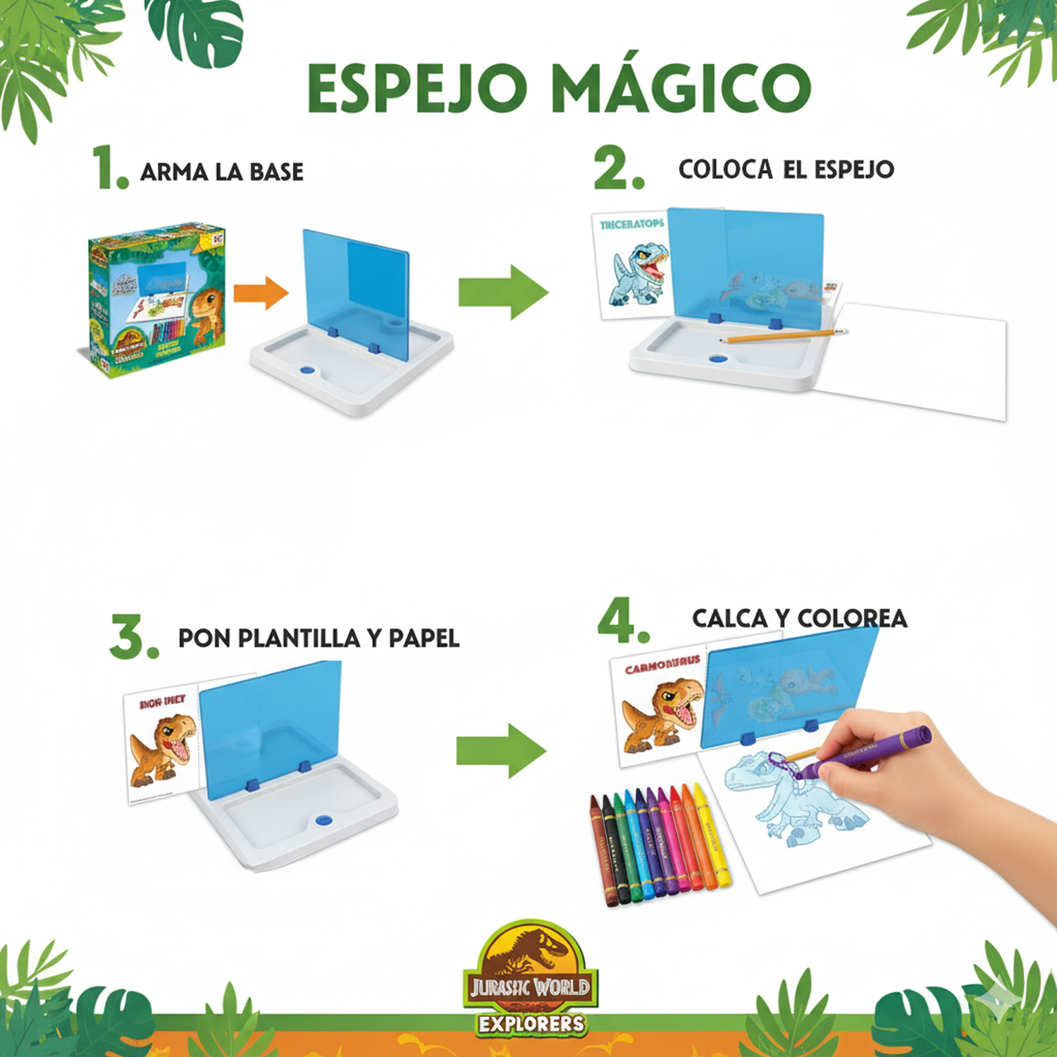 JUEGO EDUCATIVO ESPEJO MÁGICO - JURASSIC - PERÚ - 6