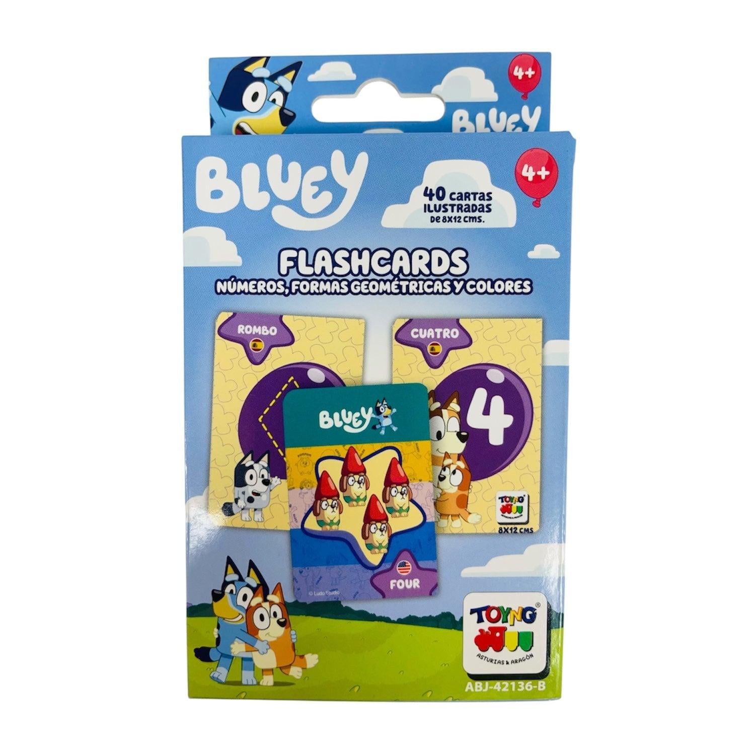 JUEGO EDUCATIVO FLASH CARDS NÚMEROS COLORES FIGURAS - BLUEY - PERÚ - 1