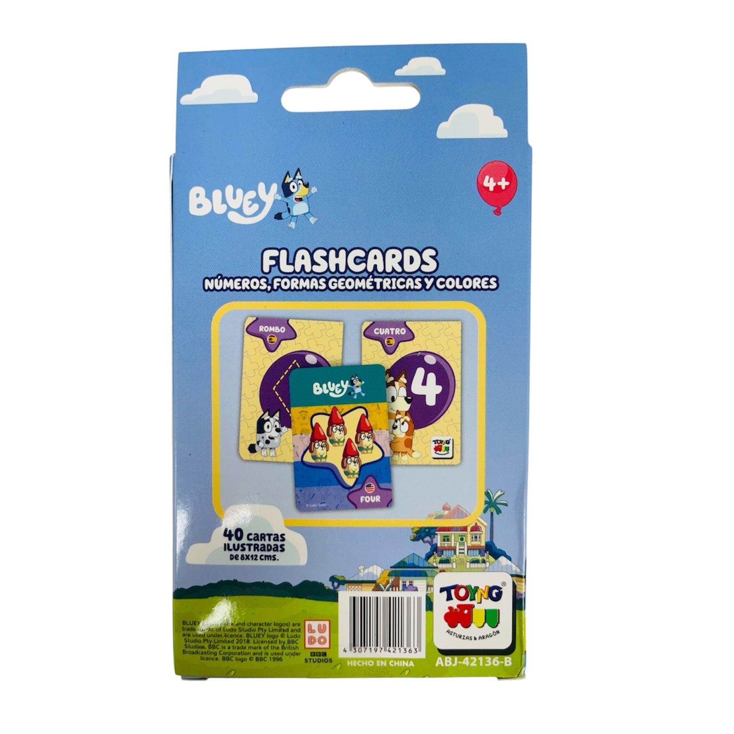 JUEGO EDUCATIVO FLASH CARDS NÚMEROS COLORES FIGURAS - BLUEY - PERÚ - 3