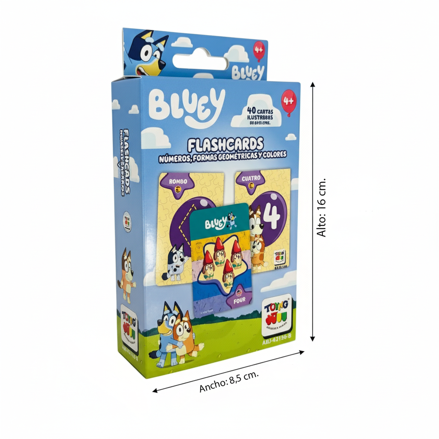 JUEGO EDUCATIVO FLASH CARDS NÚMEROS COLORES FIGURAS - BLUEY - PERÚ - 6