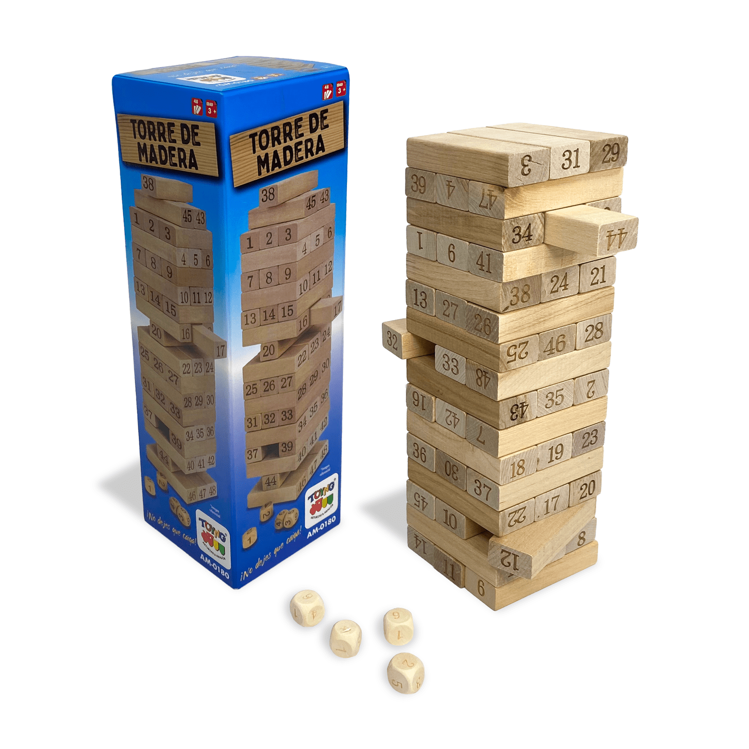 JUEGO DE MESA TORRE 48 PIEZAS NATURAL - TOYNG - PERÚ - 1