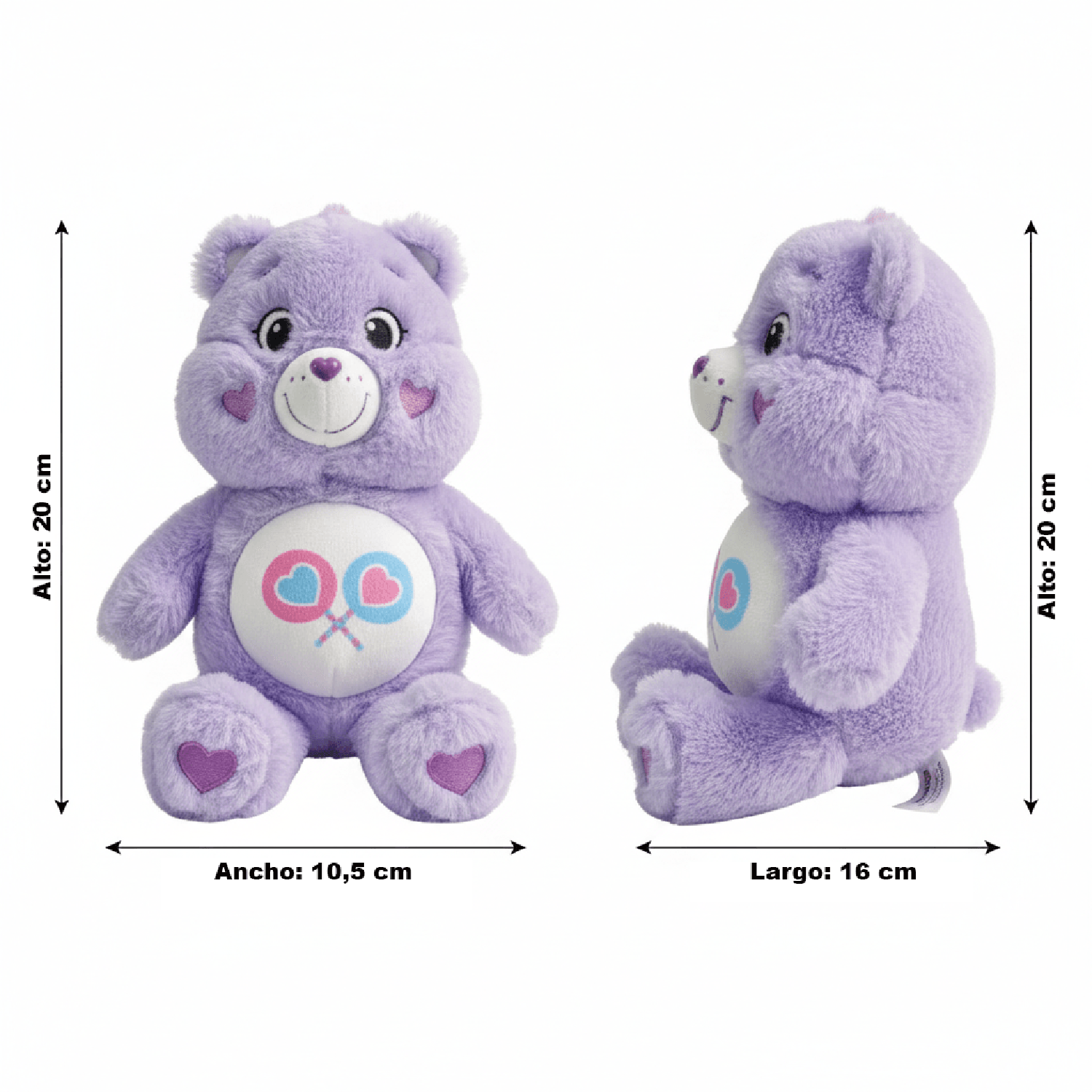 PELUCHE GENEROSITA MORADO 20 CM - OSITOS CARIÑOSITOS - PERÚ - 6