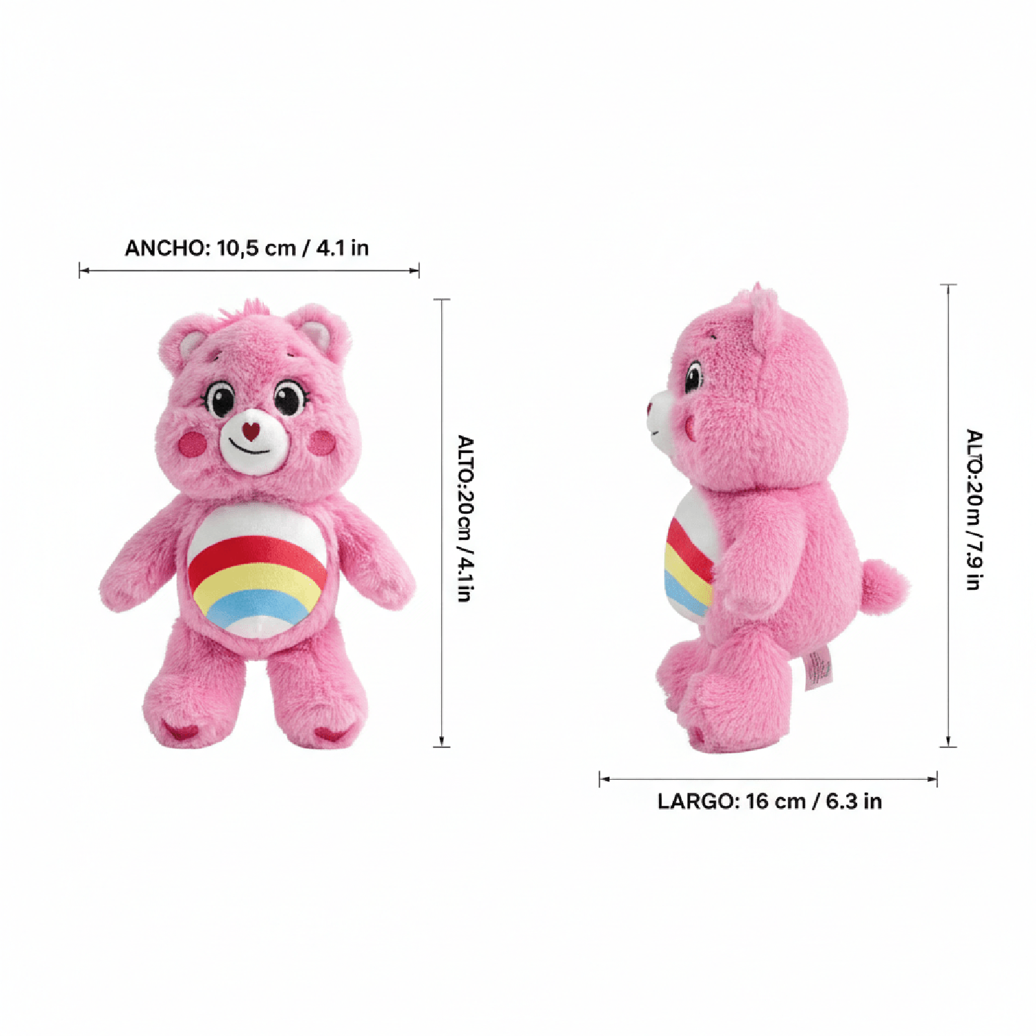 PELUCHE ALEGROSITA ROSADO 20 CM - OSITOS CARIÑOSITOS - PERÚ - 3