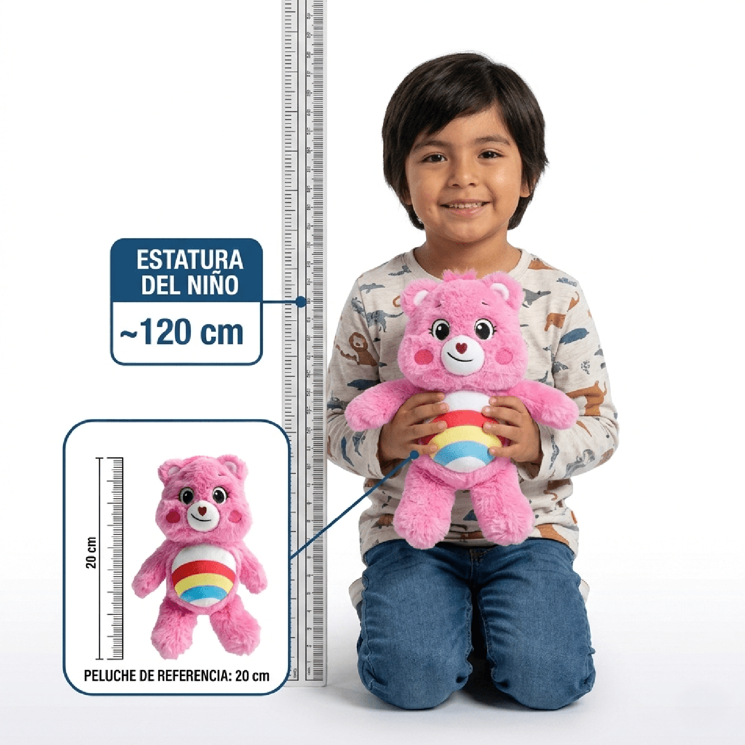 PELUCHE ALEGROSITA ROSADO 20 CM - OSITOS CARIÑOSITOS - PERÚ - 6
