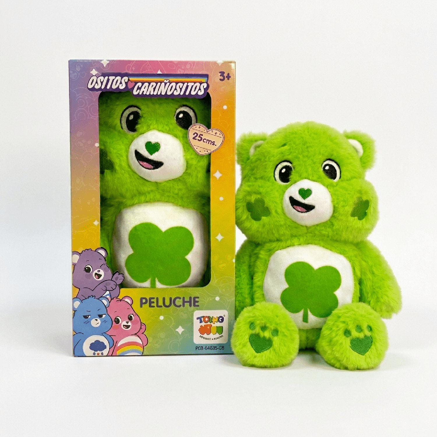 PELUCHE REVOLTOSITO VERDE 25 CM EN CAJA - OSITOS CARIÑOSITOS - PERÚ - 1