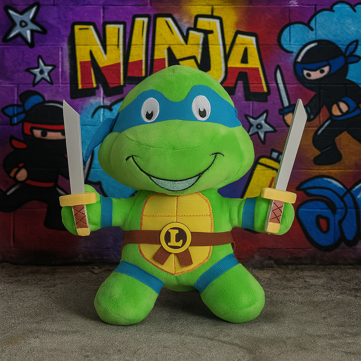 PELUCHE LEONARDO 23CM - LAS TORTUGAS NINJAS - PERÚ - 2
