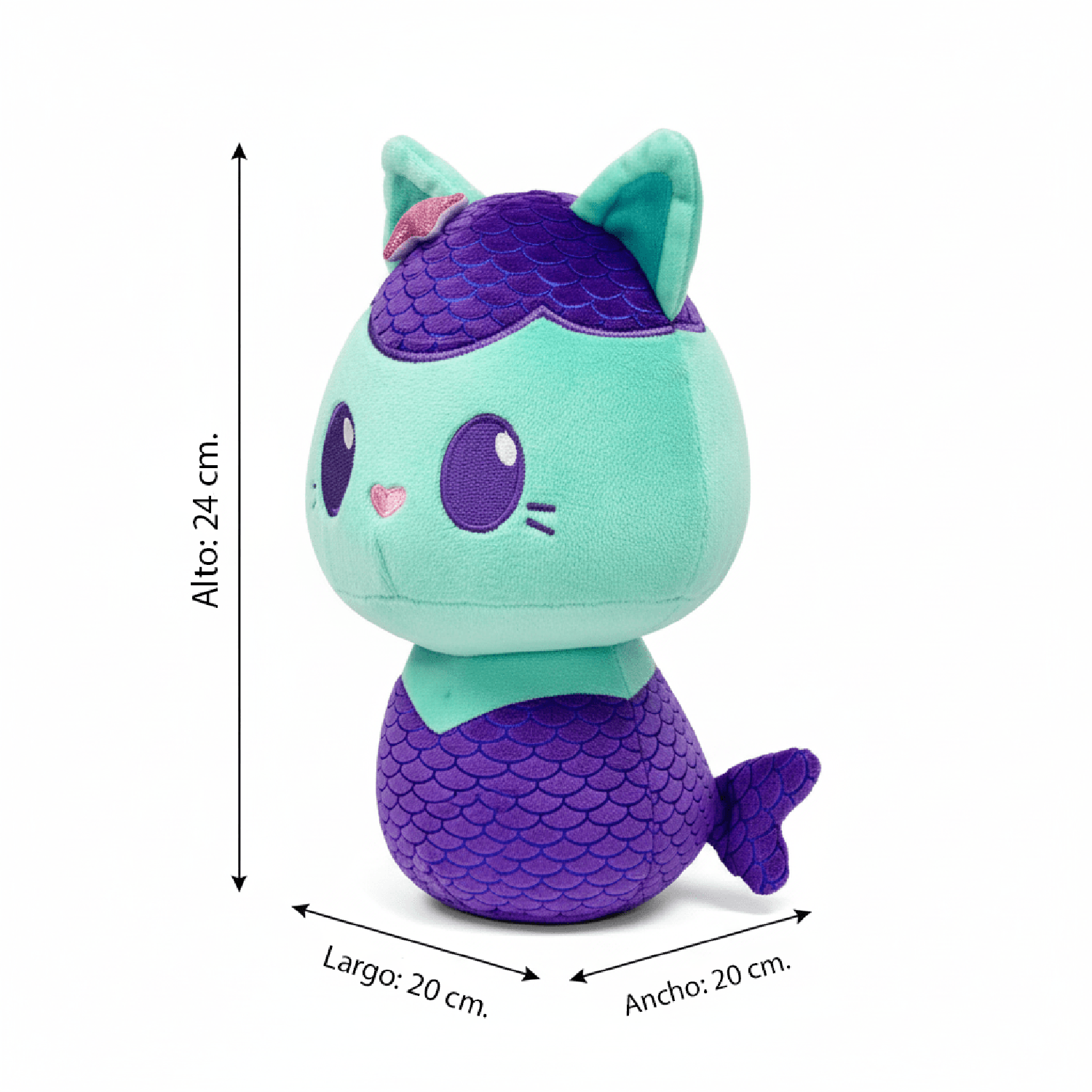 PELUCHE MERCAT GATITO SIRENA 25 CM - GABBY’S DOLLHOUSE - PERÚ - 6