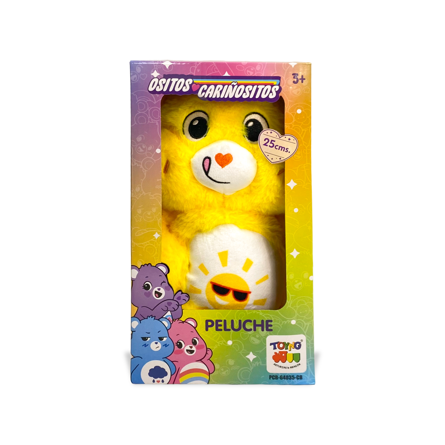 PELUCHE DIVERTOSITO AMARILLO 25CM EN CAJA - OSITOS CARIÑOSITOS - PERÚ - 1