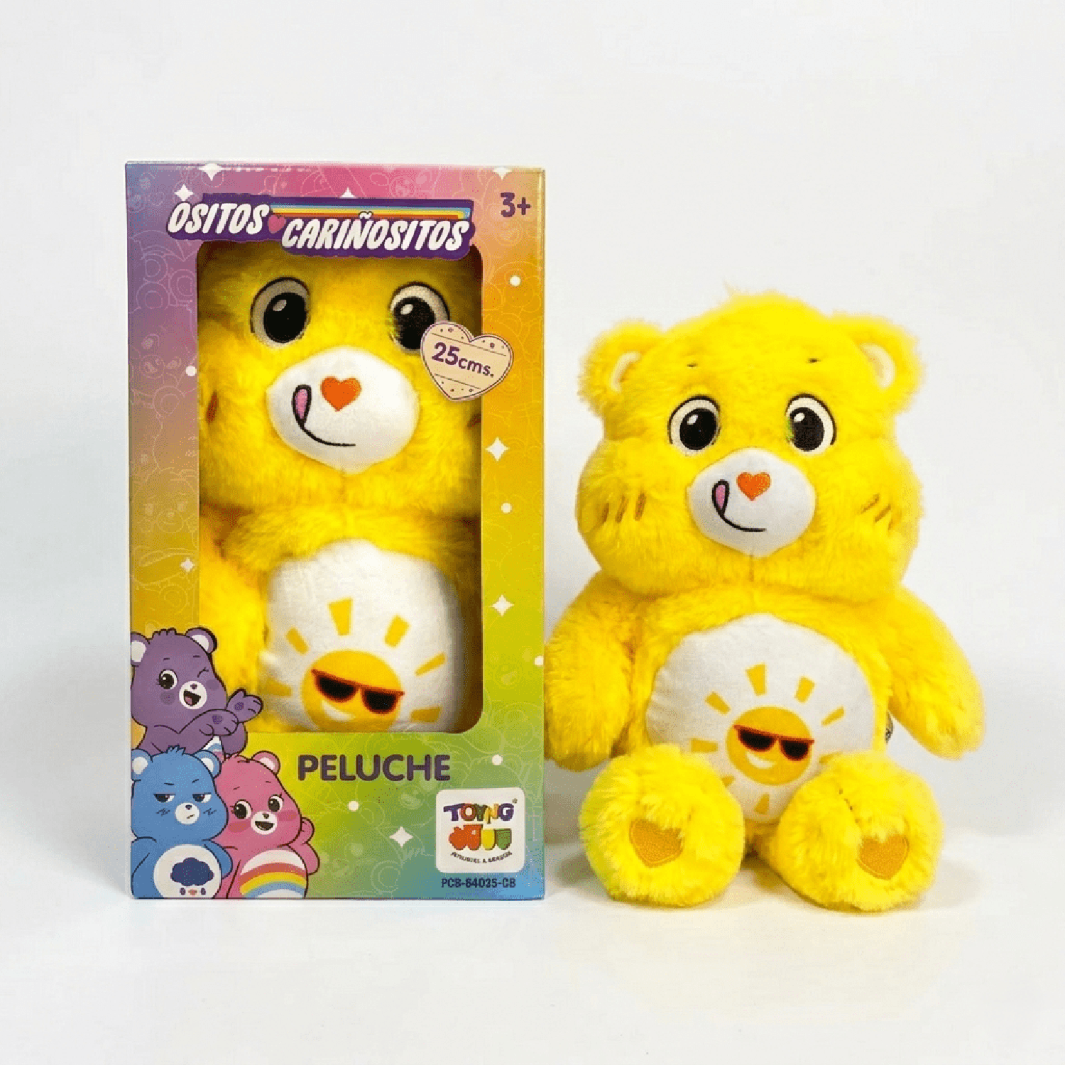 PELUCHE DIVERTOSITO AMARILLO 25CM EN CAJA - OSITOS CARIÑOSITOS - PERÚ - 3