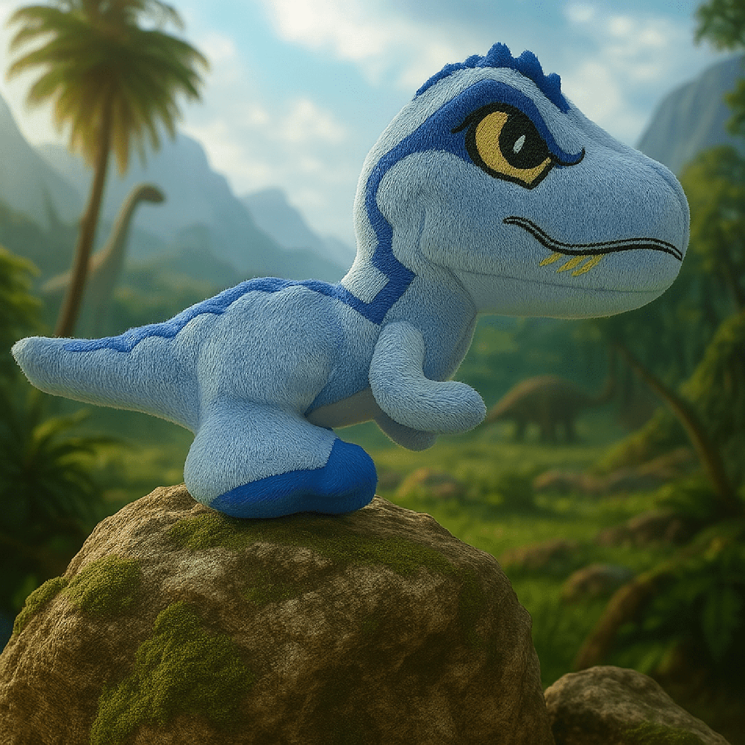 PELUCHE DINOSAURIO AZUL 25 CM - JURASSIC - PERÚ - 8