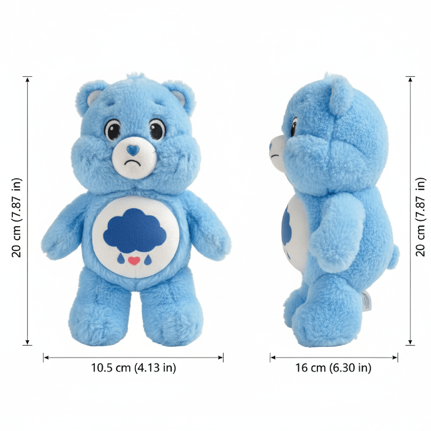 PELUCHE GRUÑOSITO AZUL 20 CM - OSITOS CARIÑOSITOS - PERÚ - 3