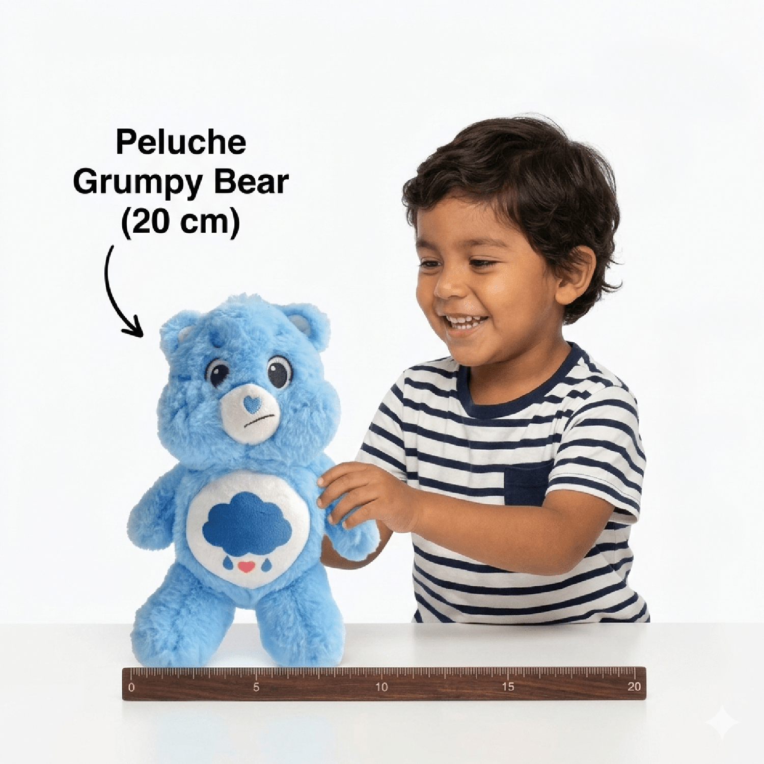 PELUCHE GRUÑOSITO AZUL 20 CM - OSITOS CARIÑOSITOS - PERÚ - 4