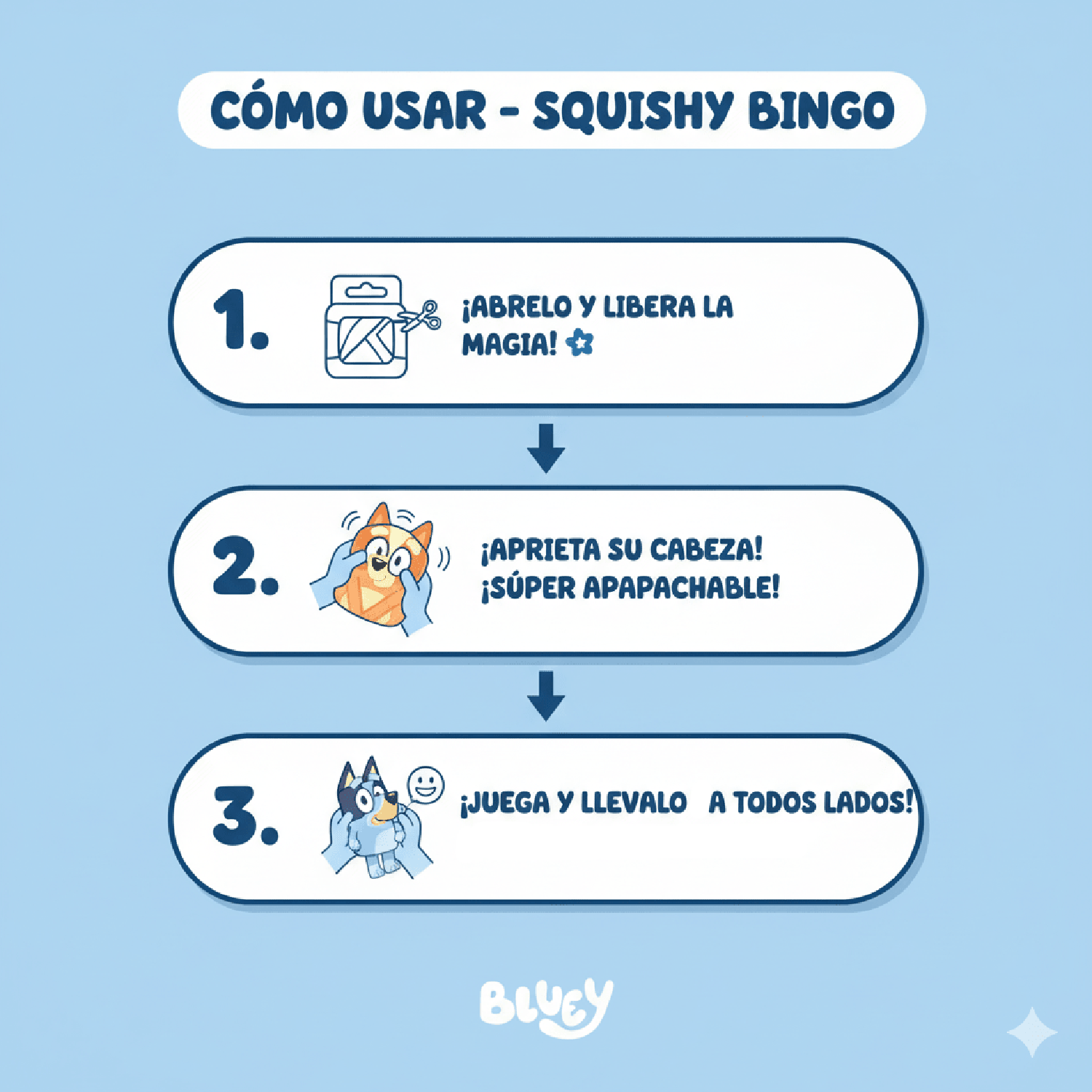 PELUCHE SQUISHY HEAD BINGO 20 CM - BLUEY - PERÚ - 7
