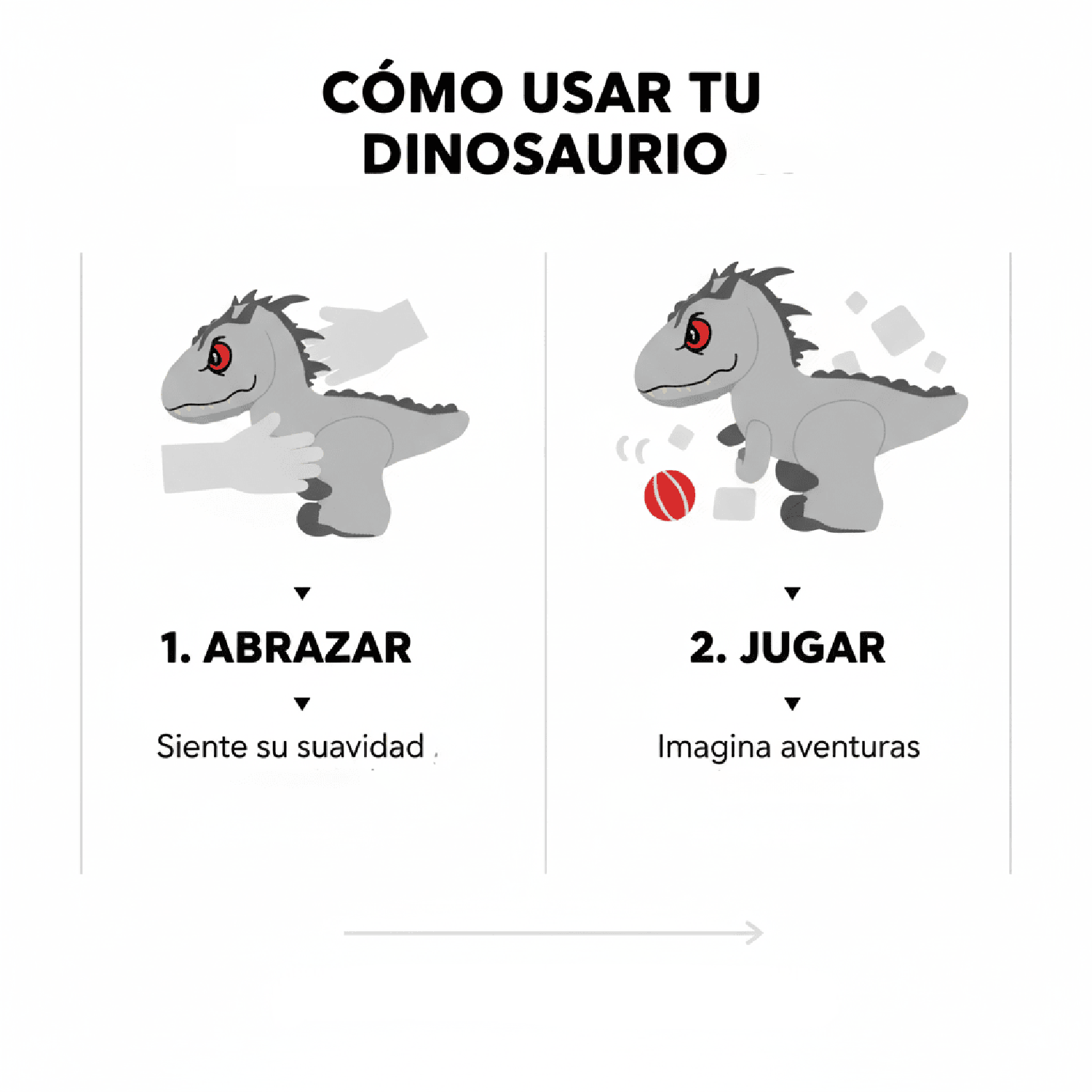 PELUCHE DINOSAURIO GRIS 25 CM - JURASSIC - PERÚ - 5