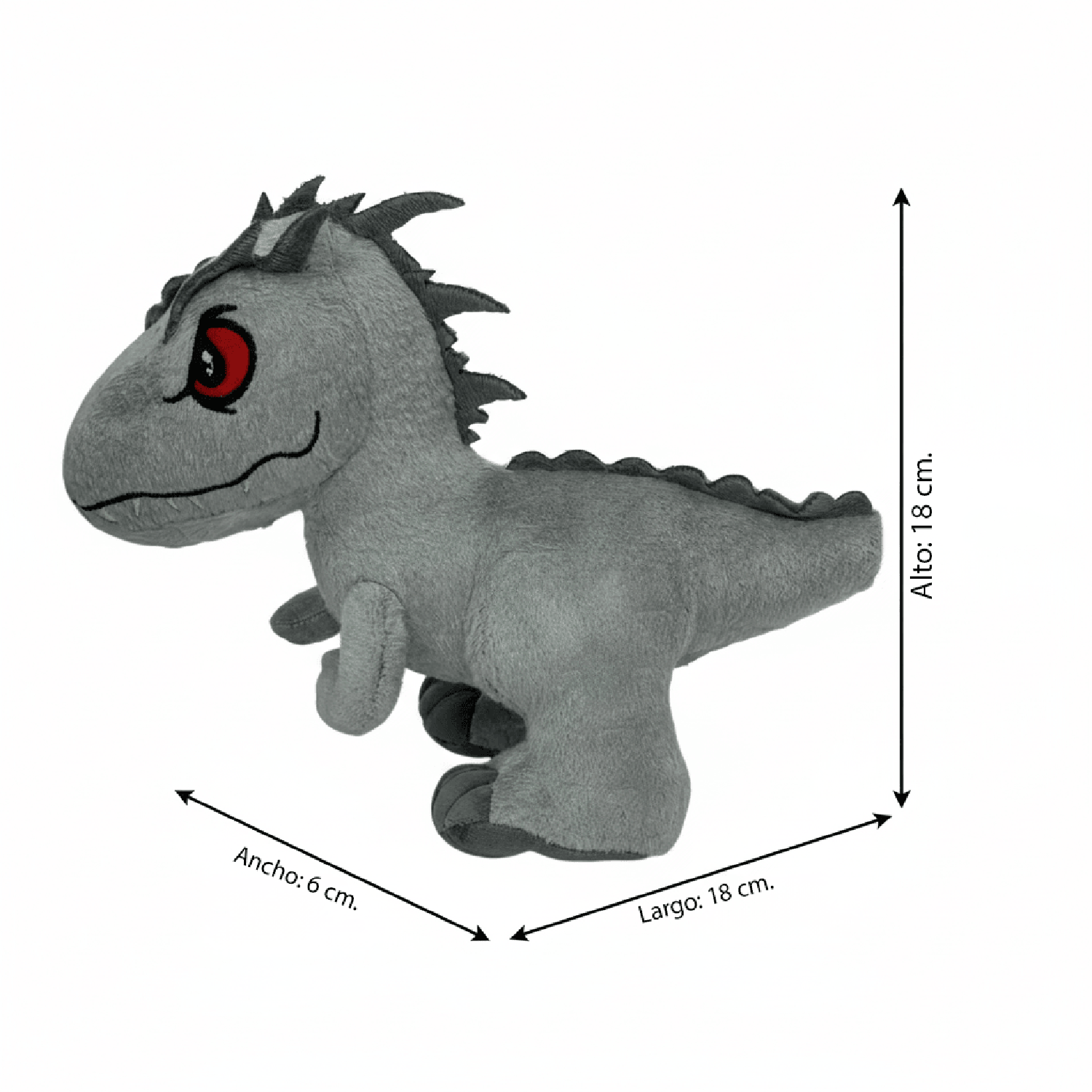 PELUCHE DINOSAURIO GRIS 25 CM - JURASSIC - PERÚ - 7