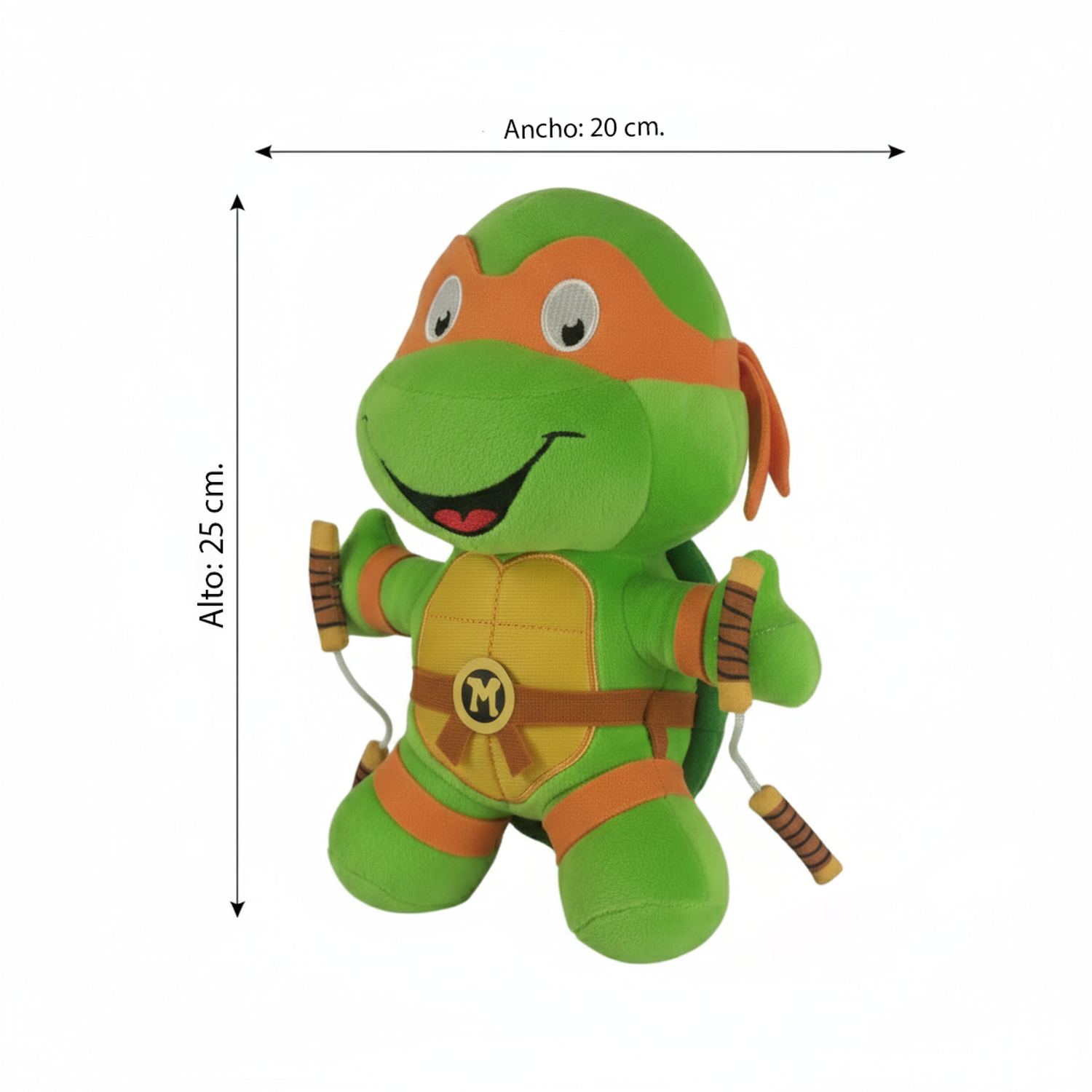 PELUCHE MIGUEL ANGEL 23CM - TORTUGAS NINJAS - PERÚ - 3