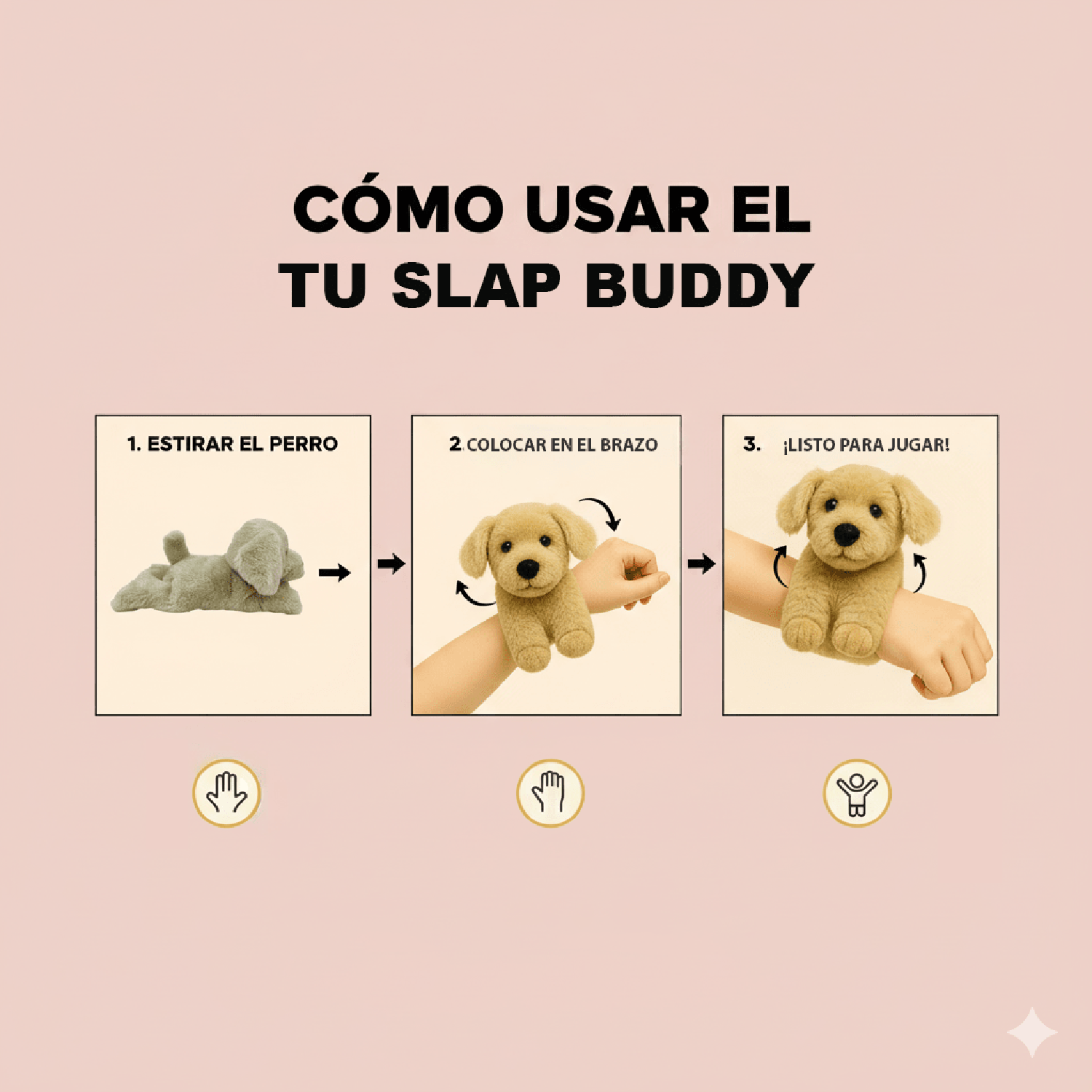 PELUCHE SLAP-BUDDY 20 CM PERRO GOLDEN - TOYNG - PERÚ - 9