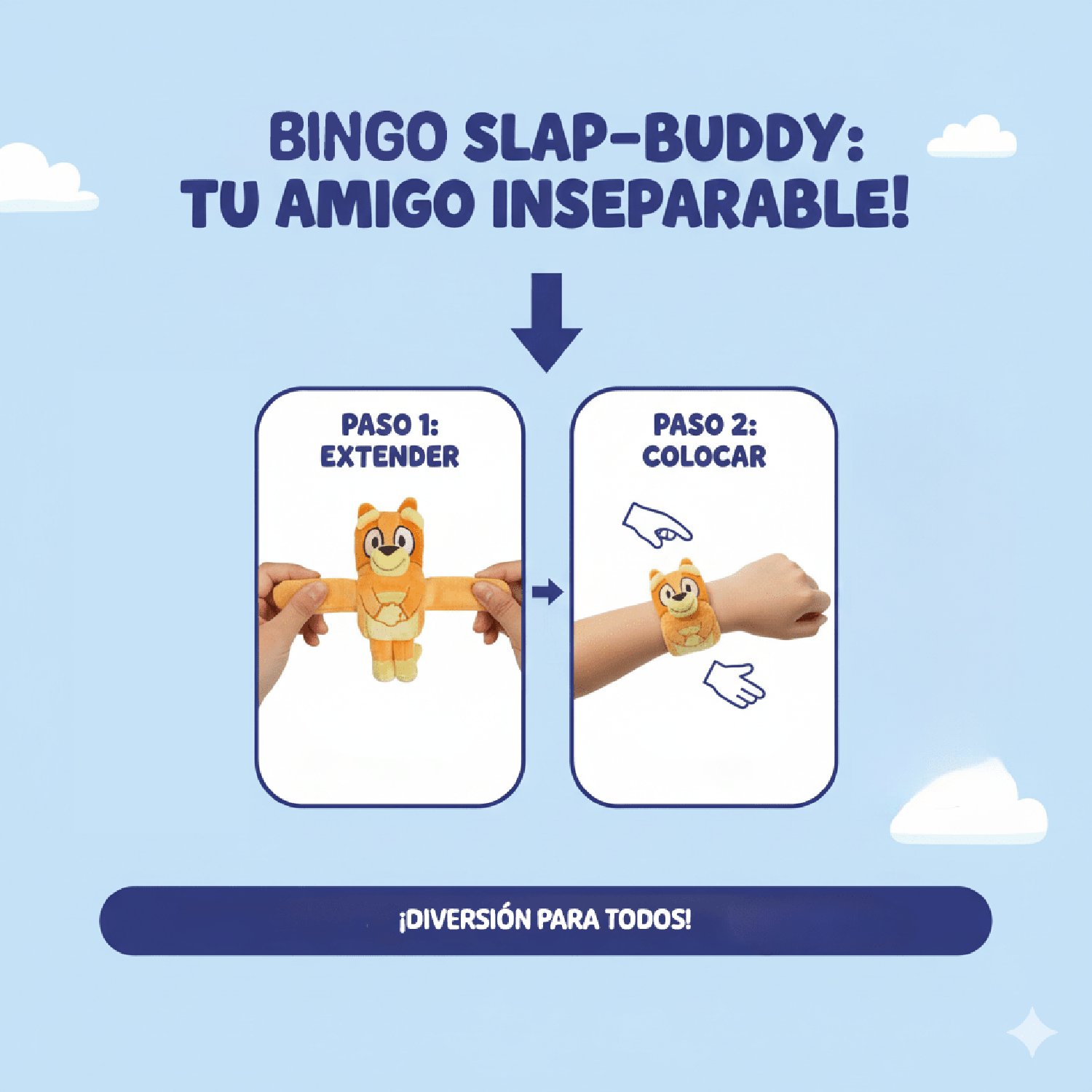 PELUCHE SLAP-BUDDY BINGO 20 CM - BLUEY - PERÚ - 7