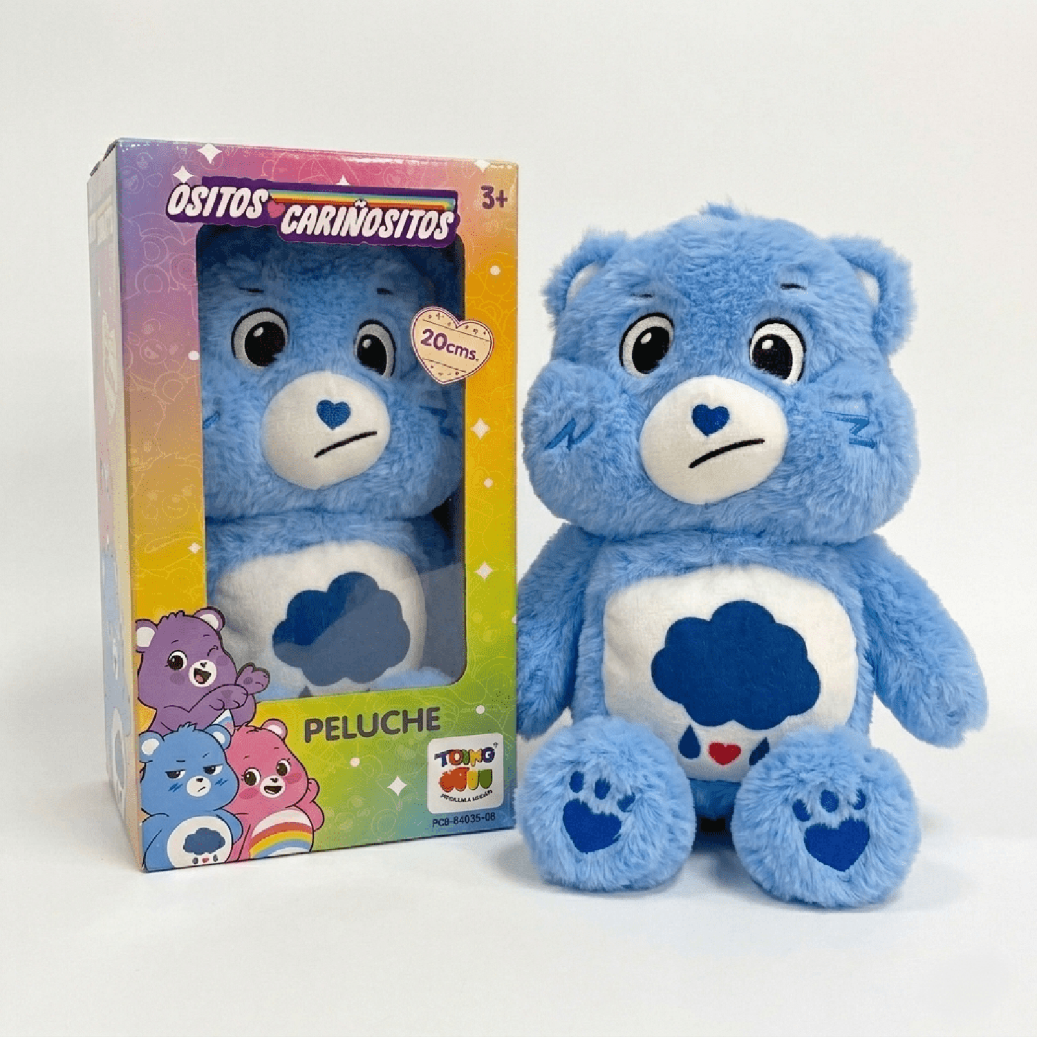 PELUCHE GRUÑOSITO AZUL 25 CM EN CAJA - OSITOS CARIÑOSITOS - PERÚ - 1