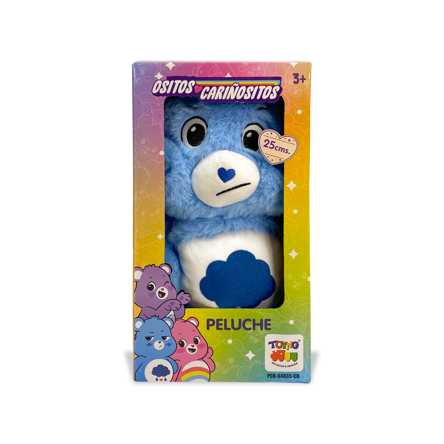 PELUCHE GRUÑOSITO AZUL 25 CM EN CAJA - OSITOS CARIÑOSITOS - PERÚ - 3