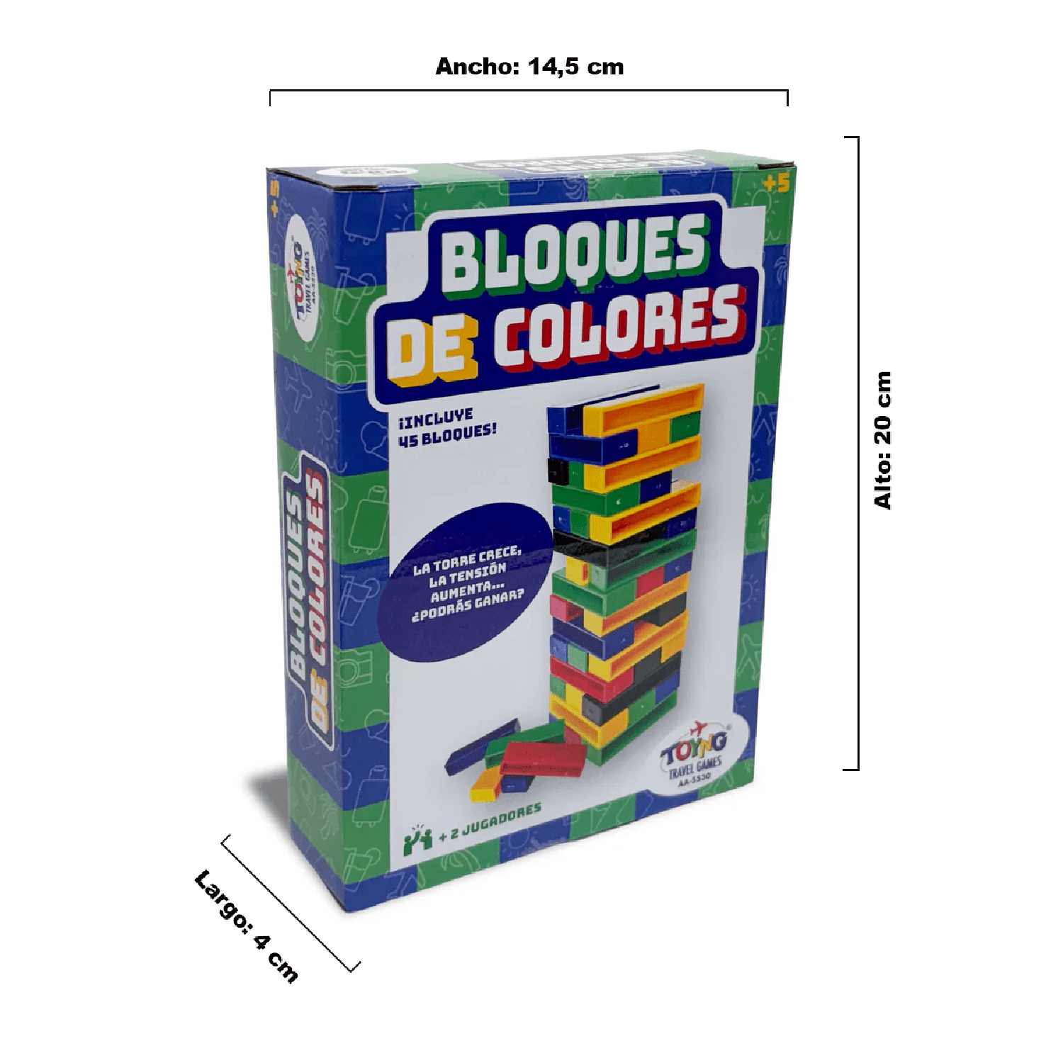 JUEGO DE MESA TRAVEL GAME BLOQUES DE COLORES – TOYNG - PERÚ - 6
