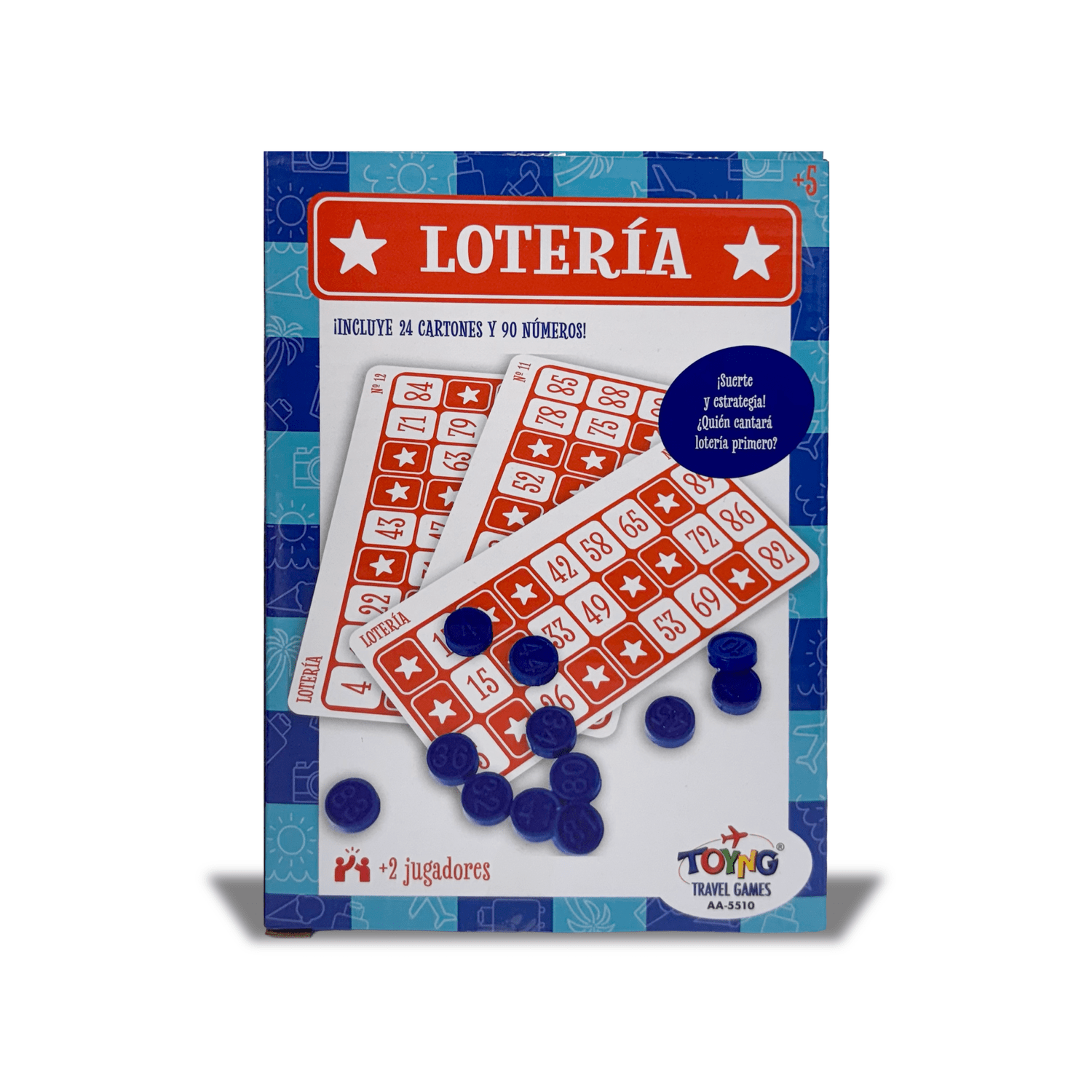 JUEGO DE MESA TRAVEL GAME BINGO NUMÉRICO (24 CARTONES) – TOYNG - PERÚ - 2