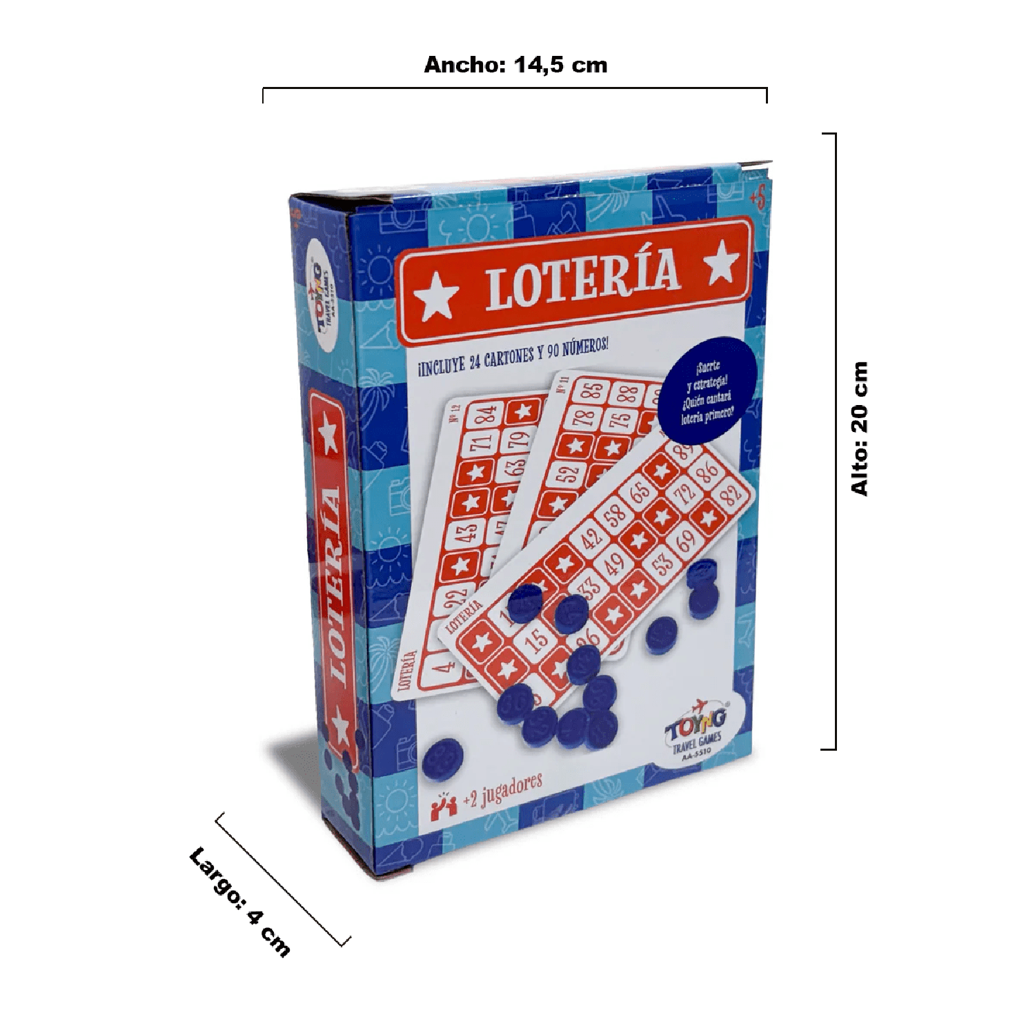 JUEGO DE MESA TRAVEL GAME BINGO NUMÉRICO (24 CARTONES) – TOYNG - PERÚ - 6