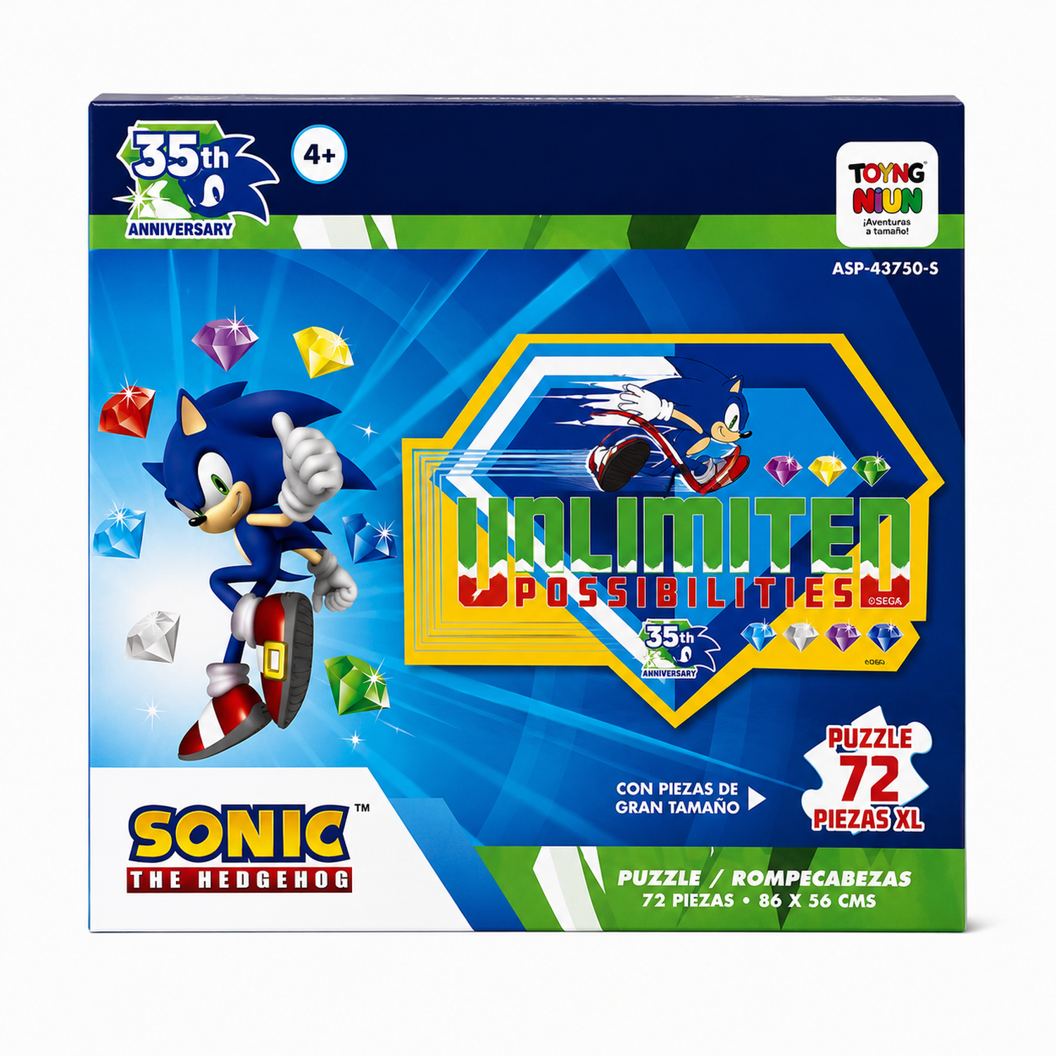 ROMPECABEZA PISO 72 PIEZAS - SONIC - 1
