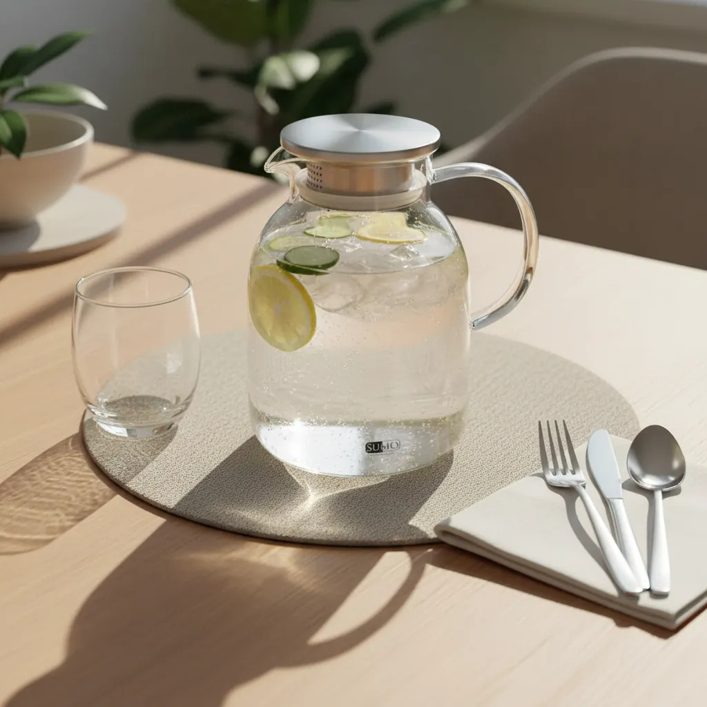 JARRA DE VIDRIO BOROSILICATO 1900ML CON TAPA DE ACERO - 2