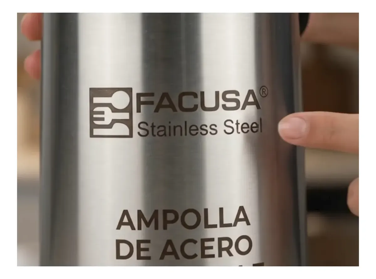 TERMO FACUSA INVICTUS 1.9L ACERO INOXIDABLE IRROMPIBLE CONSERVA CALOR 12H FRÍO 24H - 4