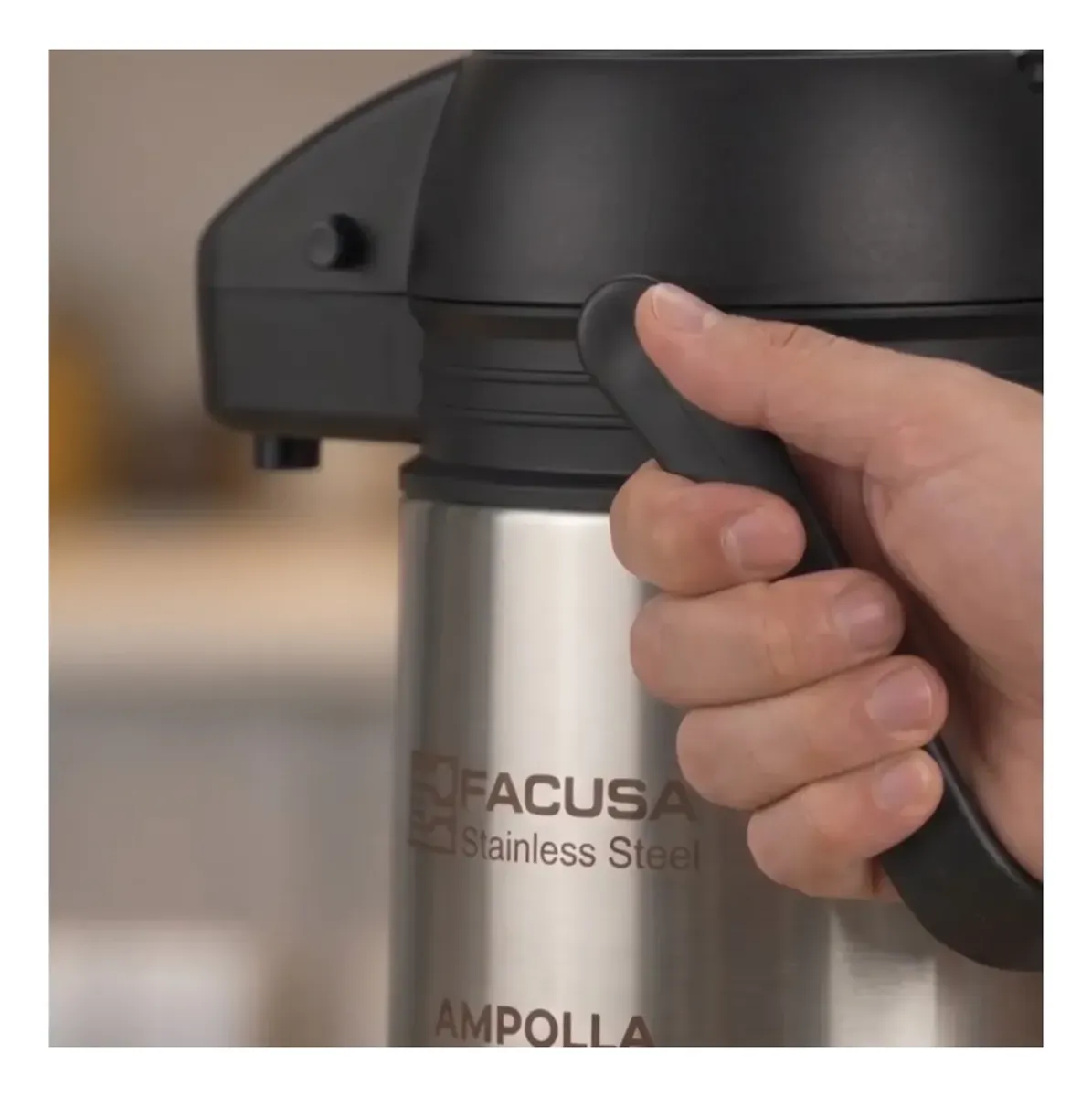TERMO FACUSA INVICTUS 1.9L ACERO INOXIDABLE IRROMPIBLE CONSERVA CALOR 12H FRÍO 24H - 5