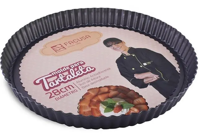 MOLDE PARA TARTALETA O PIE FACUSA CON ANTIADHERENTE COLOR NEGRO – RESISTENTE Y PRÁCTICO. - 2