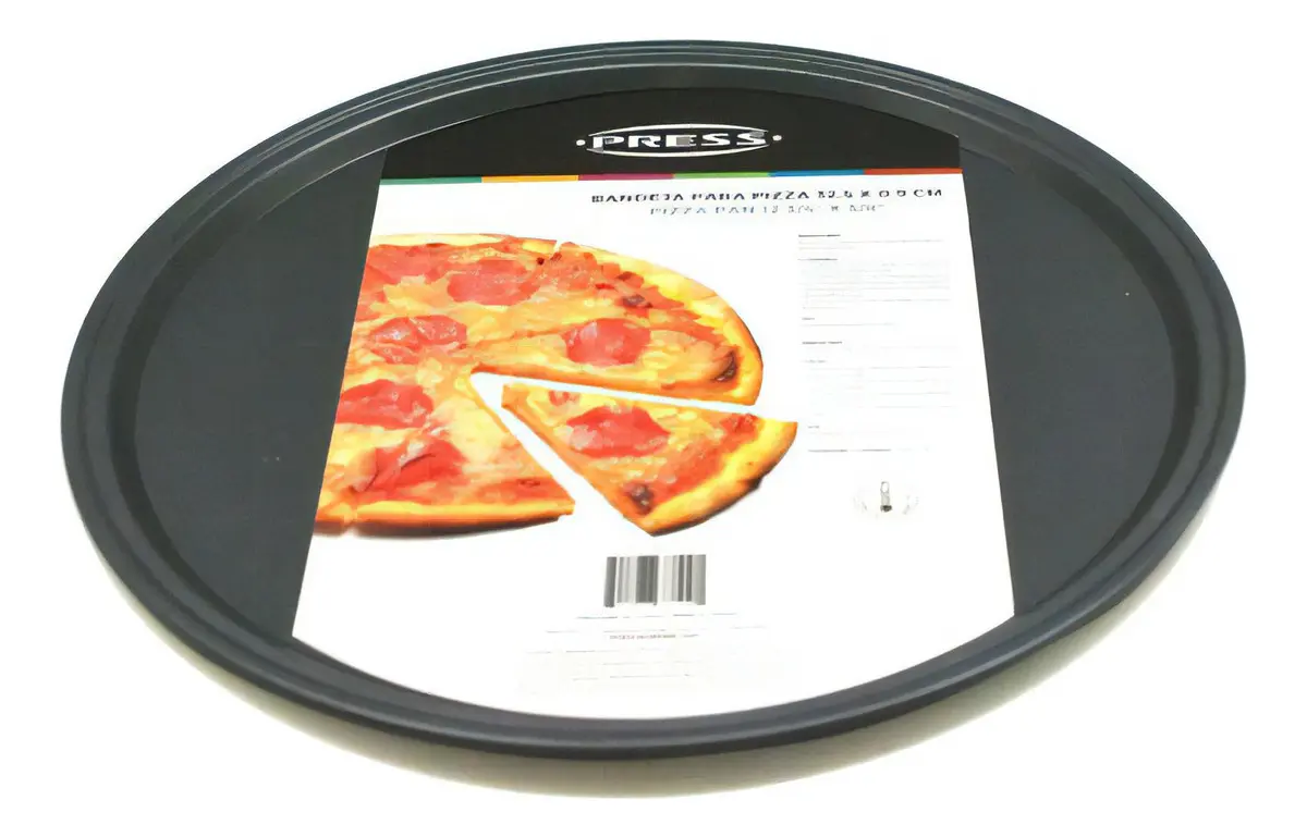BANDEJA MOLDE REDONDA PARA PIZZA 32.5 X 0.9 CM PRESS COLOR GRIS - 3