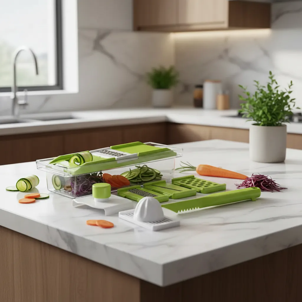 PICADOR RALLADOR CORTADOR MULTIUSO FRUTAS VERDURAS VEGETALES - 1