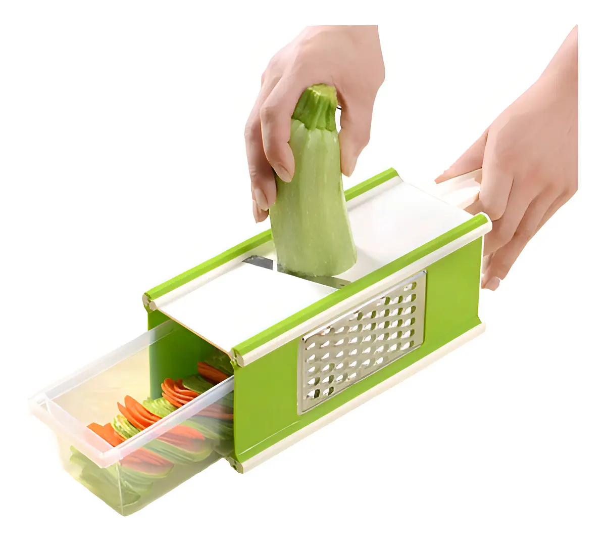 PICADOR RALLADOR CORTADOR MULTIUSO FRUTAS VERDURAS VEGETALES - 5