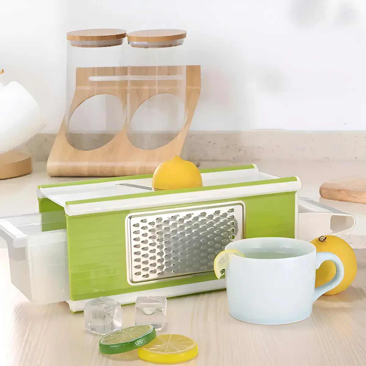 PICADOR RALLADOR CORTADOR MULTIUSO FRUTAS VERDURAS VEGETALES - 8