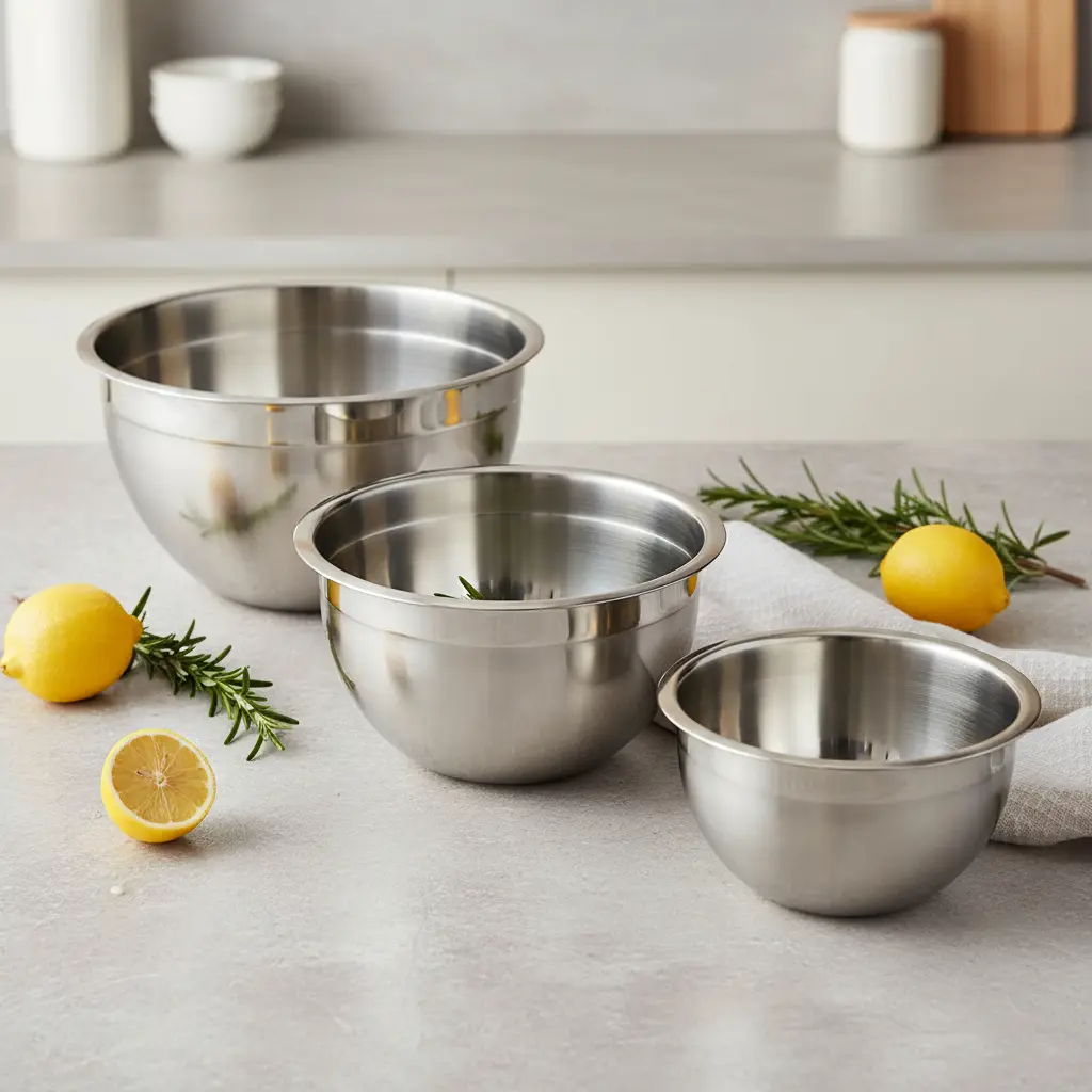 SET DE BOLWS X 3 PIEZAS PROFESIONAL, TAZÓN ACERO INOX OFERTA - 1