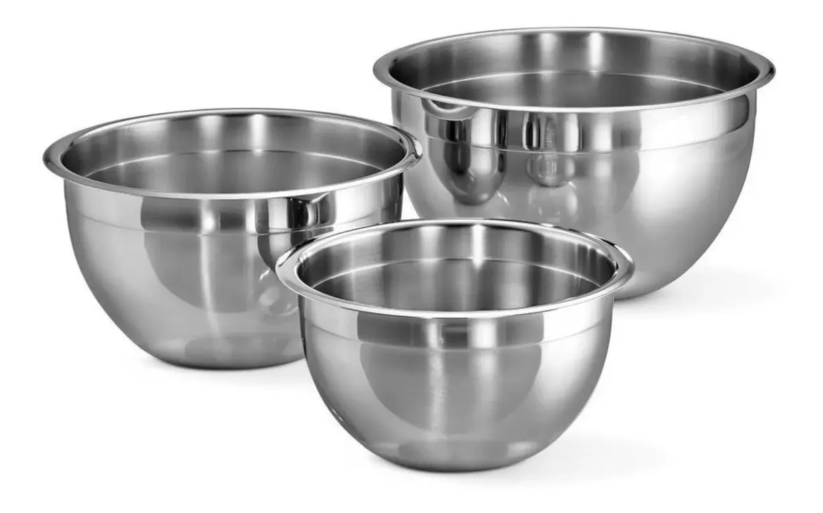 SET DE BOLWS X 3 PIEZAS PROFESIONAL, TAZÓN ACERO INOX OFERTA - 2