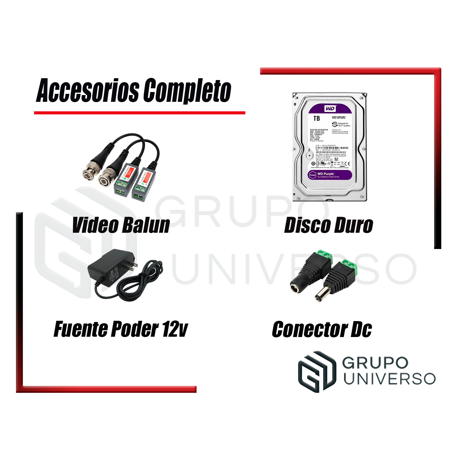 CÁMARAS SEGURIDAD DAHUA KIT 14 5MP + DISCO WD 2TB - 6 CAMARAS CON AUDIO - 5