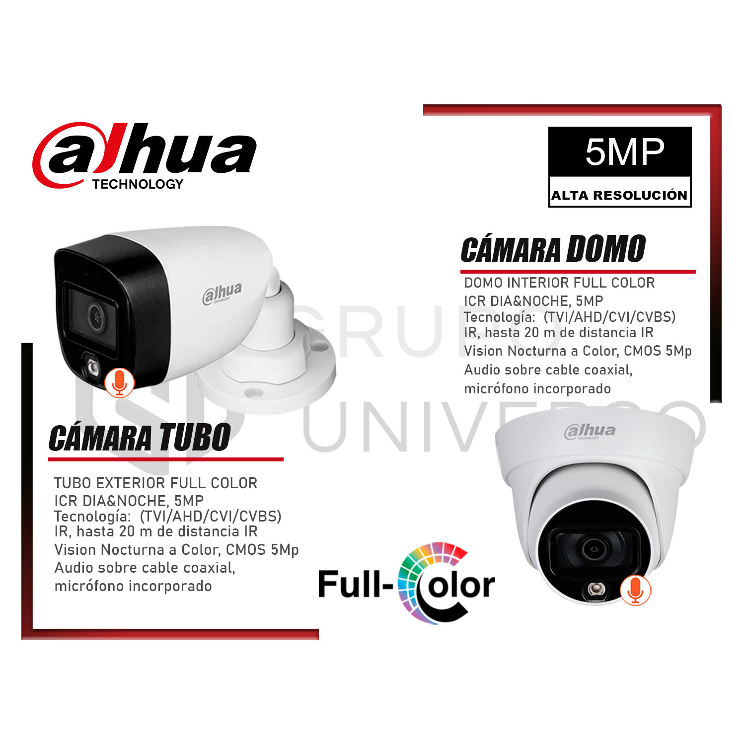 CÁMARAS SEGURIDAD DAHUA KIT 14 5MP + DISCO 2TB VISION NOCTURNA FULL COLOR - 4