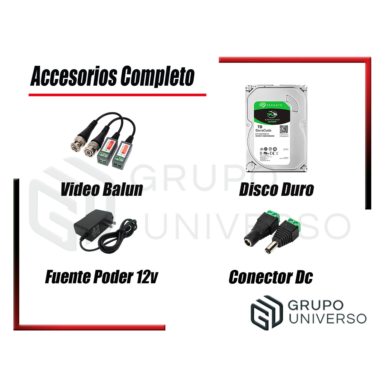KIT 7 CÁMARA SEGURIDAD DAHUA 13021307029 5MP + DISCO VISION NOCHE FULL COLOR 1 TB - 5